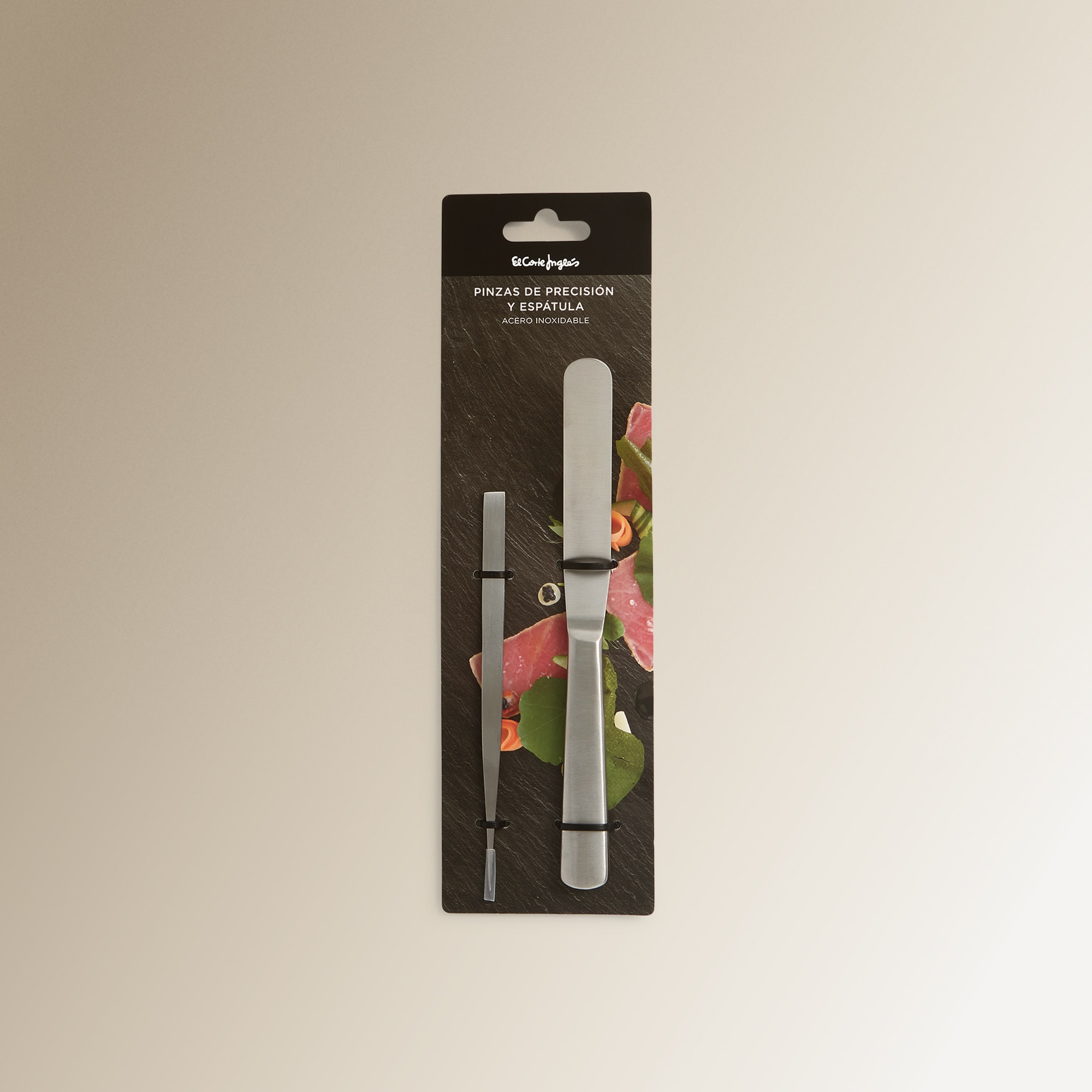 Conjunto de Espátula e Pinça de Aço Inoxidável Precisão Aço-3