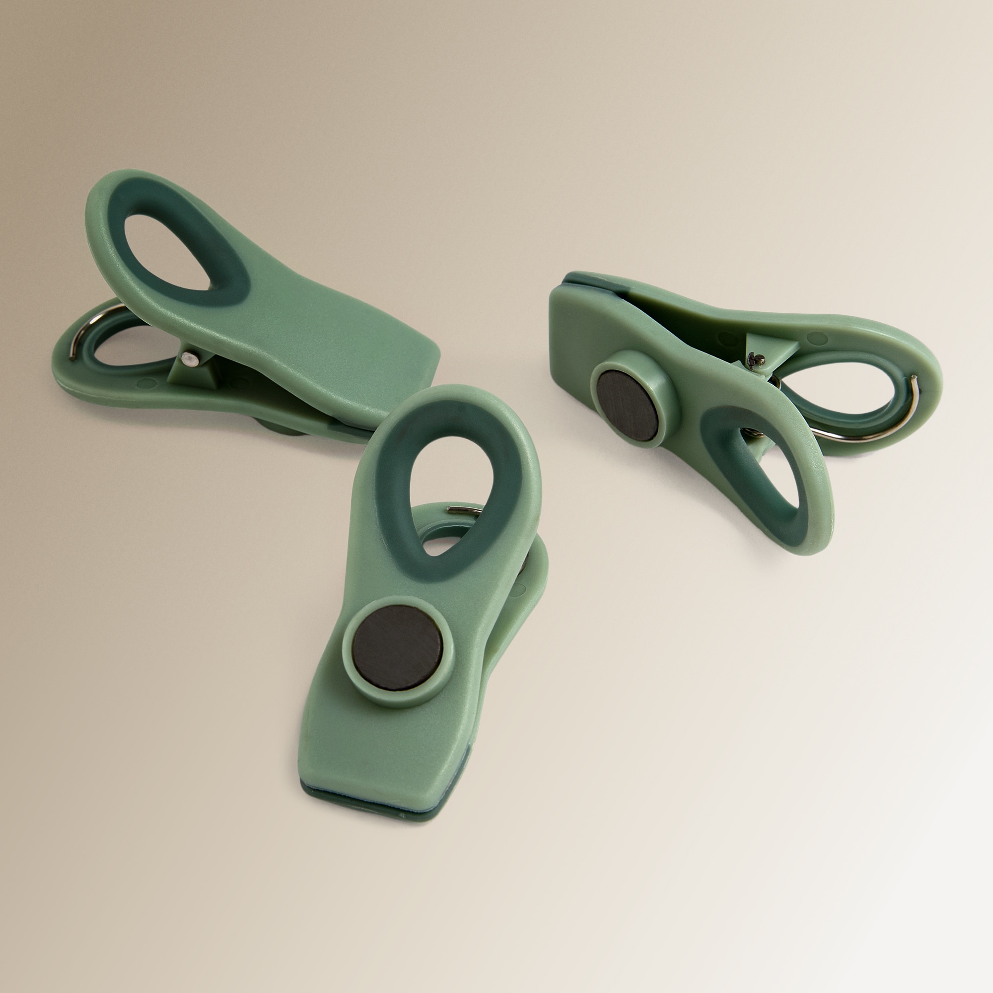 Conjunto de 8 Pinças Magnéticas Verde-menta-1