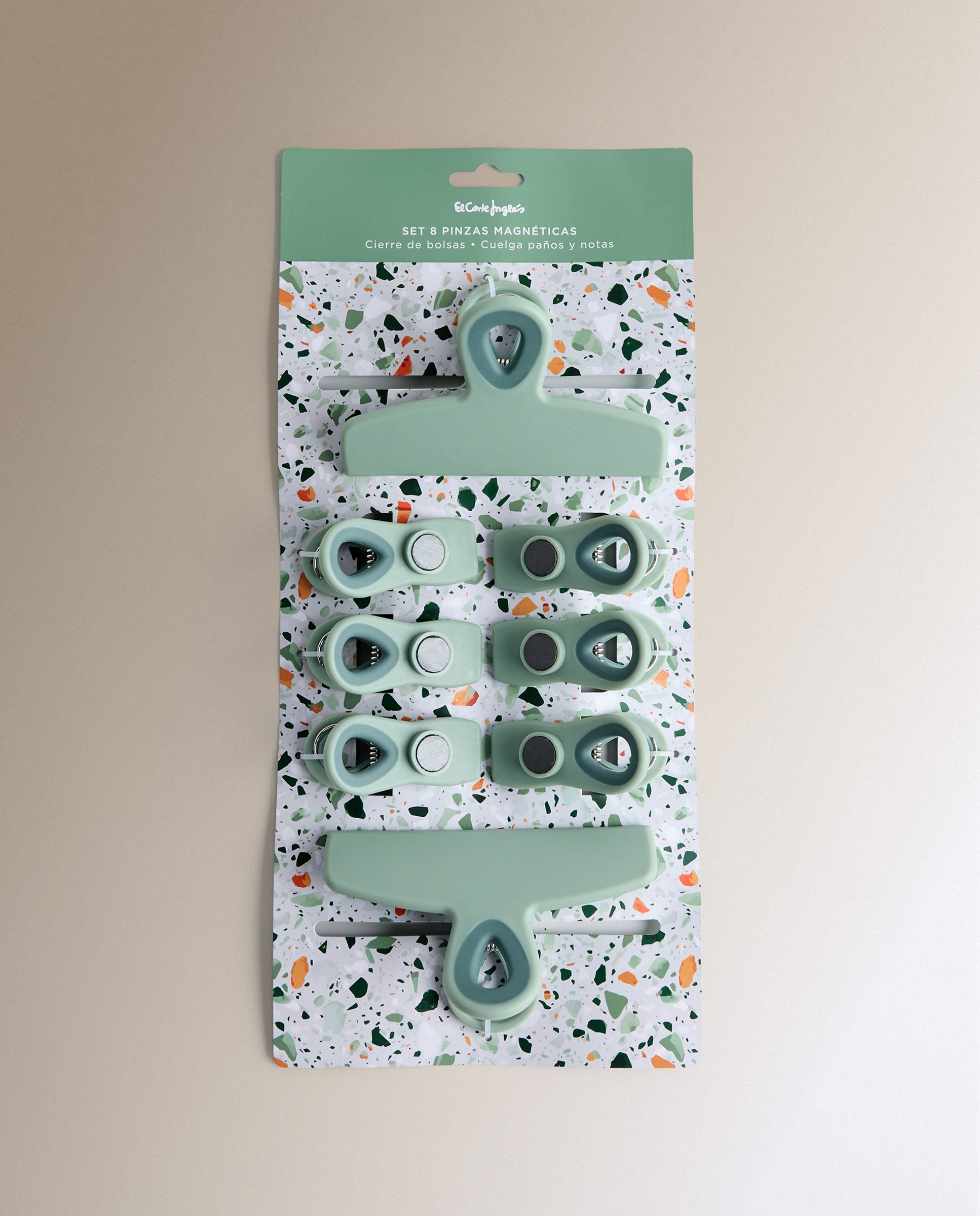 Conjunto de 8 Molas Largas para Sacos Verde-4