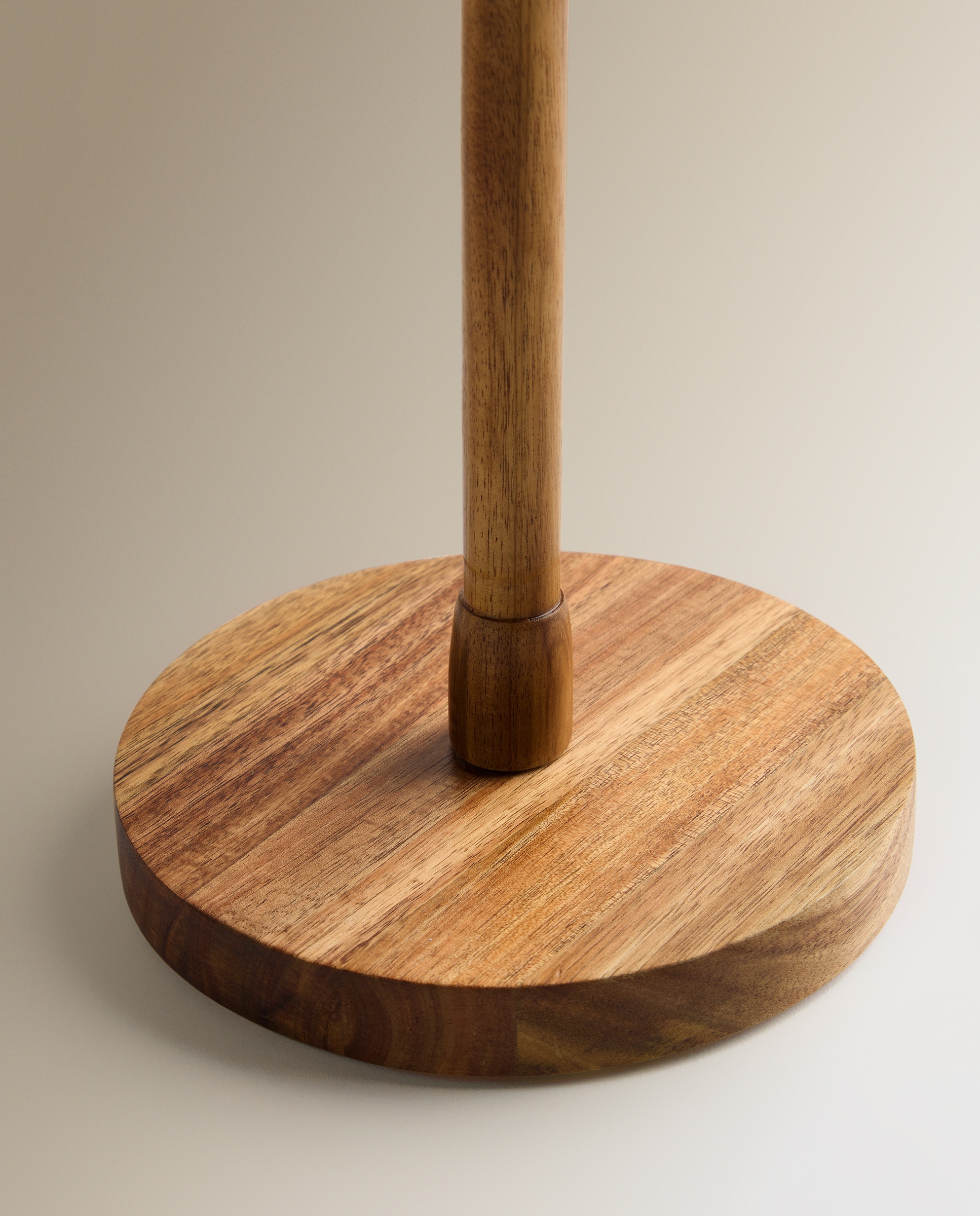 Suporte para rolo de cozinha em acácia Natural-2
