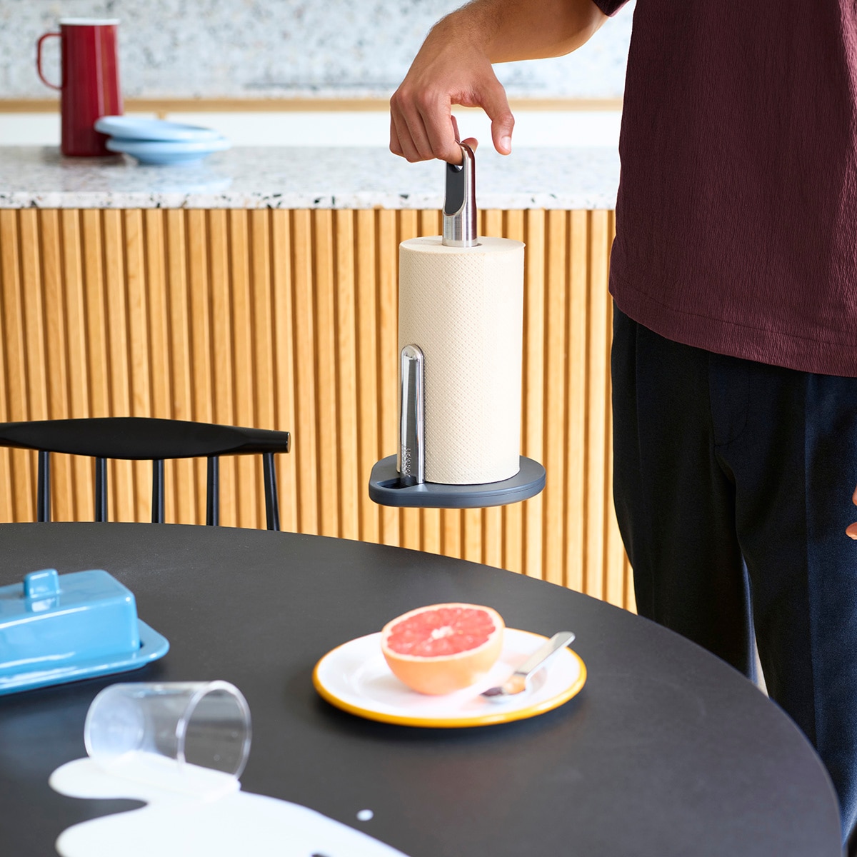 Porta-Rolos de Cozinha Rollgrip Preto-12