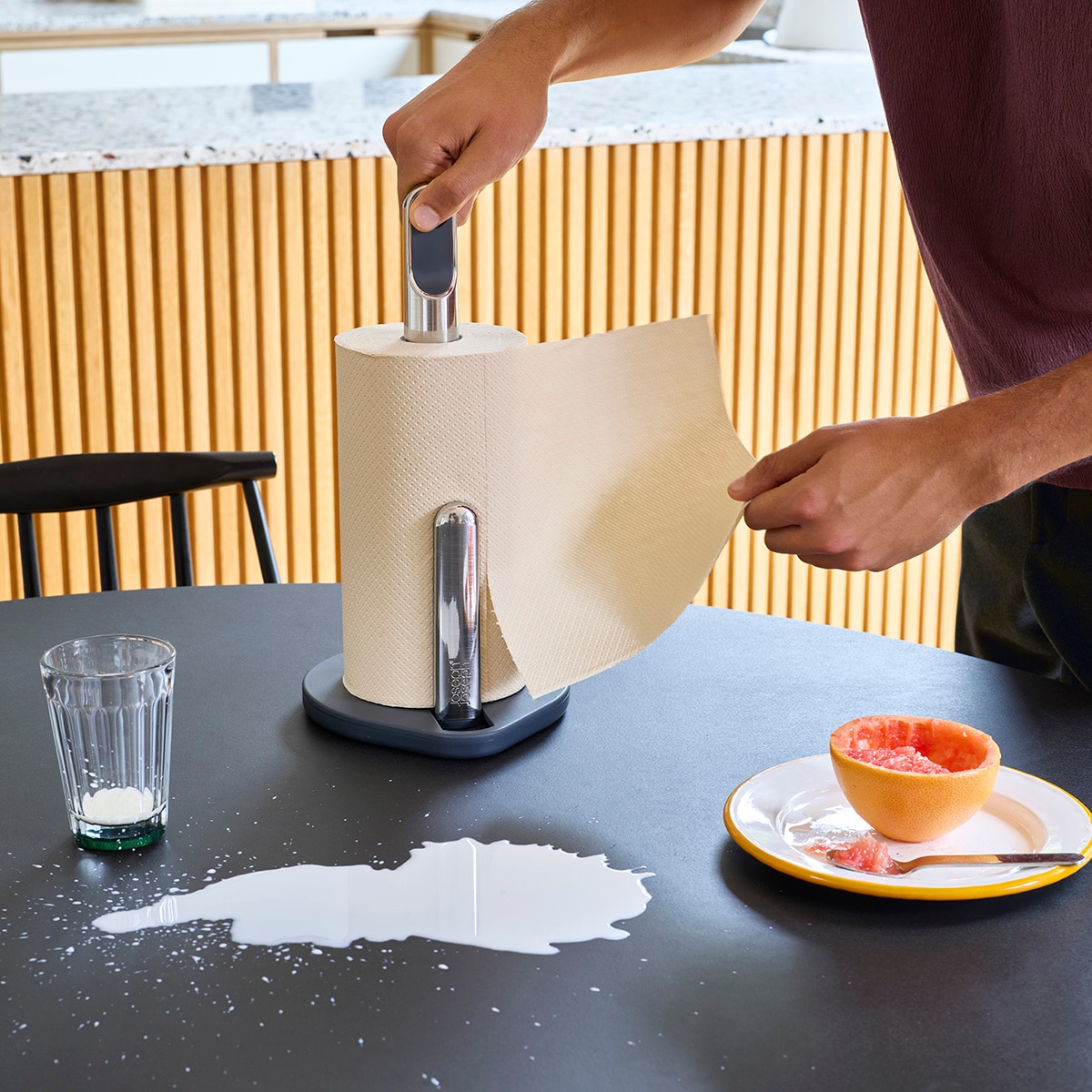 Porta-Rolos de Cozinha Rollgrip Preto-14