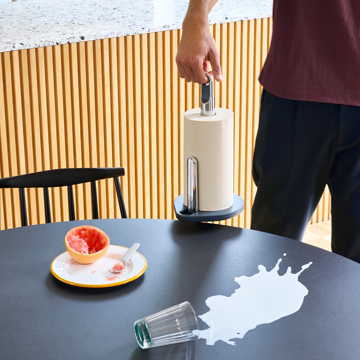 Porta-Rolos de Cozinha Rollgrip Preto-17