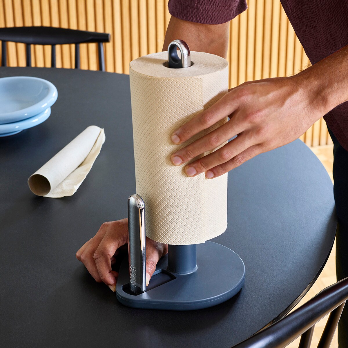 Porta-Rolos de Cozinha Rollgrip Preto-18