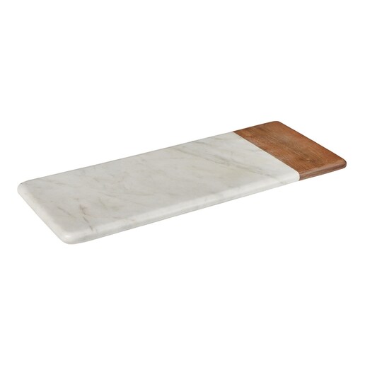 Tabla de cortar rectangular Mármol y Acacia El Corte Inglés