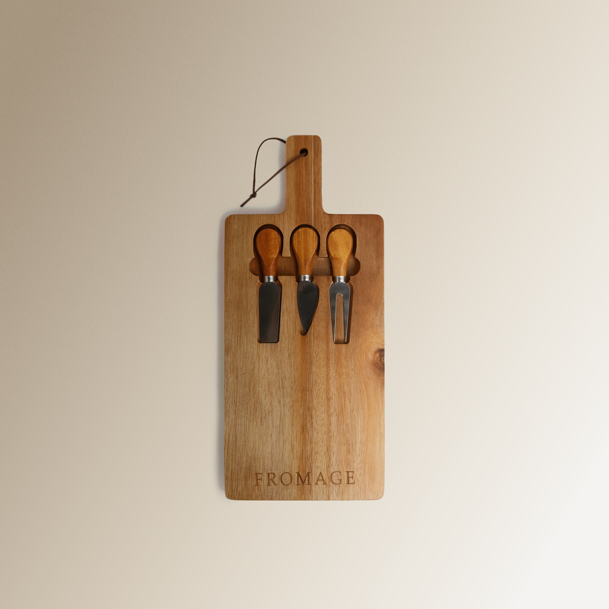 Tábua de cortar queijo Acácia Natural-1