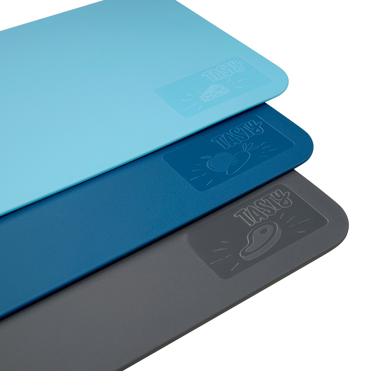 Set de 3 tablas para cortar Tasty Gris-6