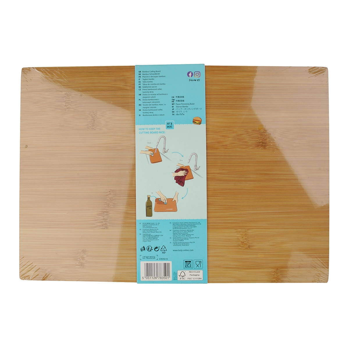 Tabla para cortar de bambú Tasty Marrón-9