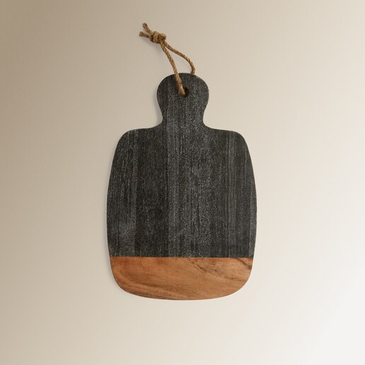 Tabla de cortar rectangular mármol y madera de acacia El Corte Inglés