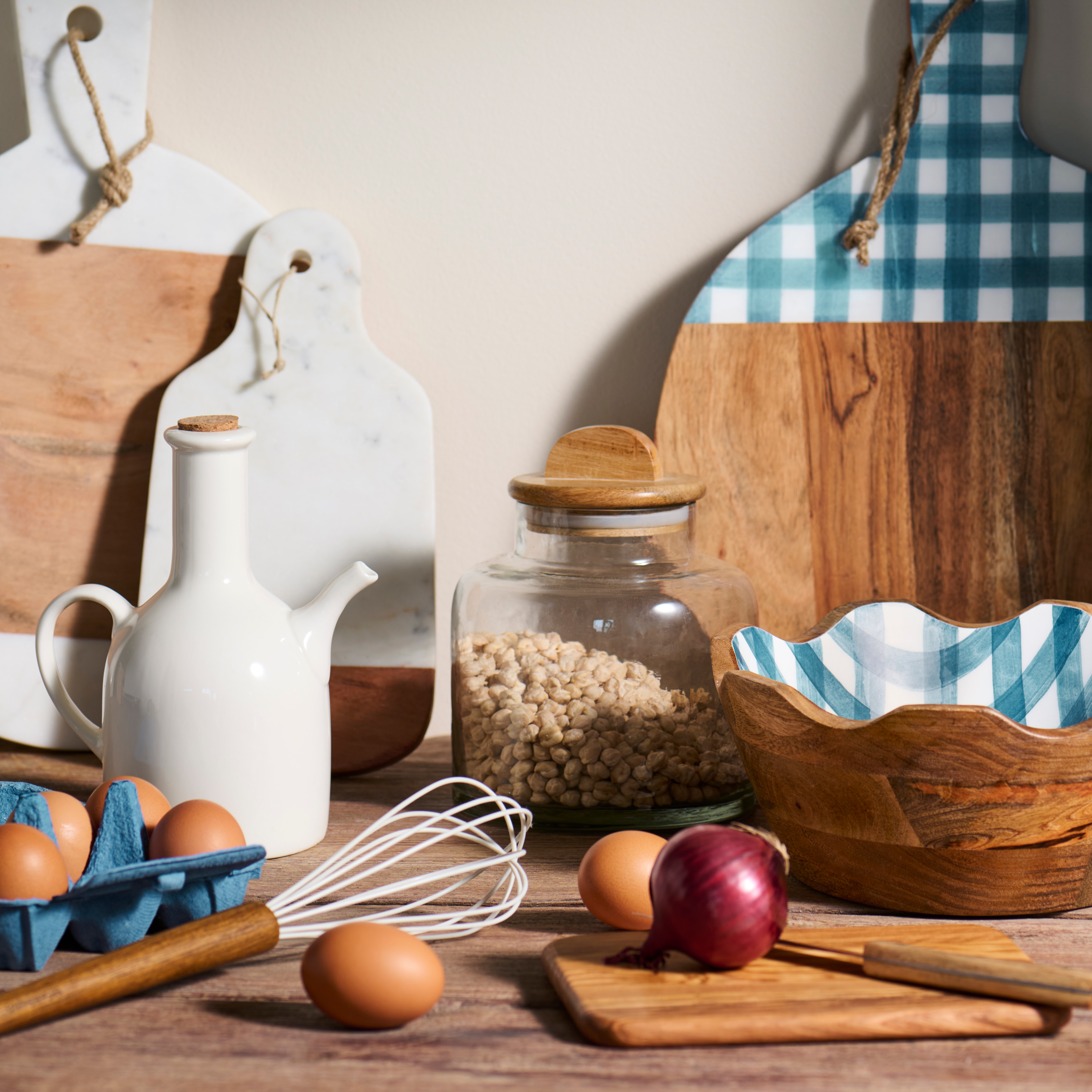 Tábua de Cortar em Mármore e Acácia Natural-4