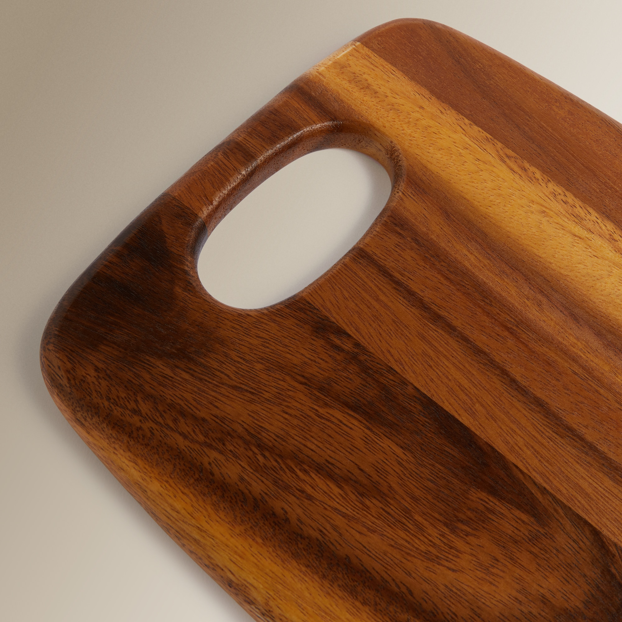 Tábua de Cortar Retangular de Madeira de Acácia Natural-3