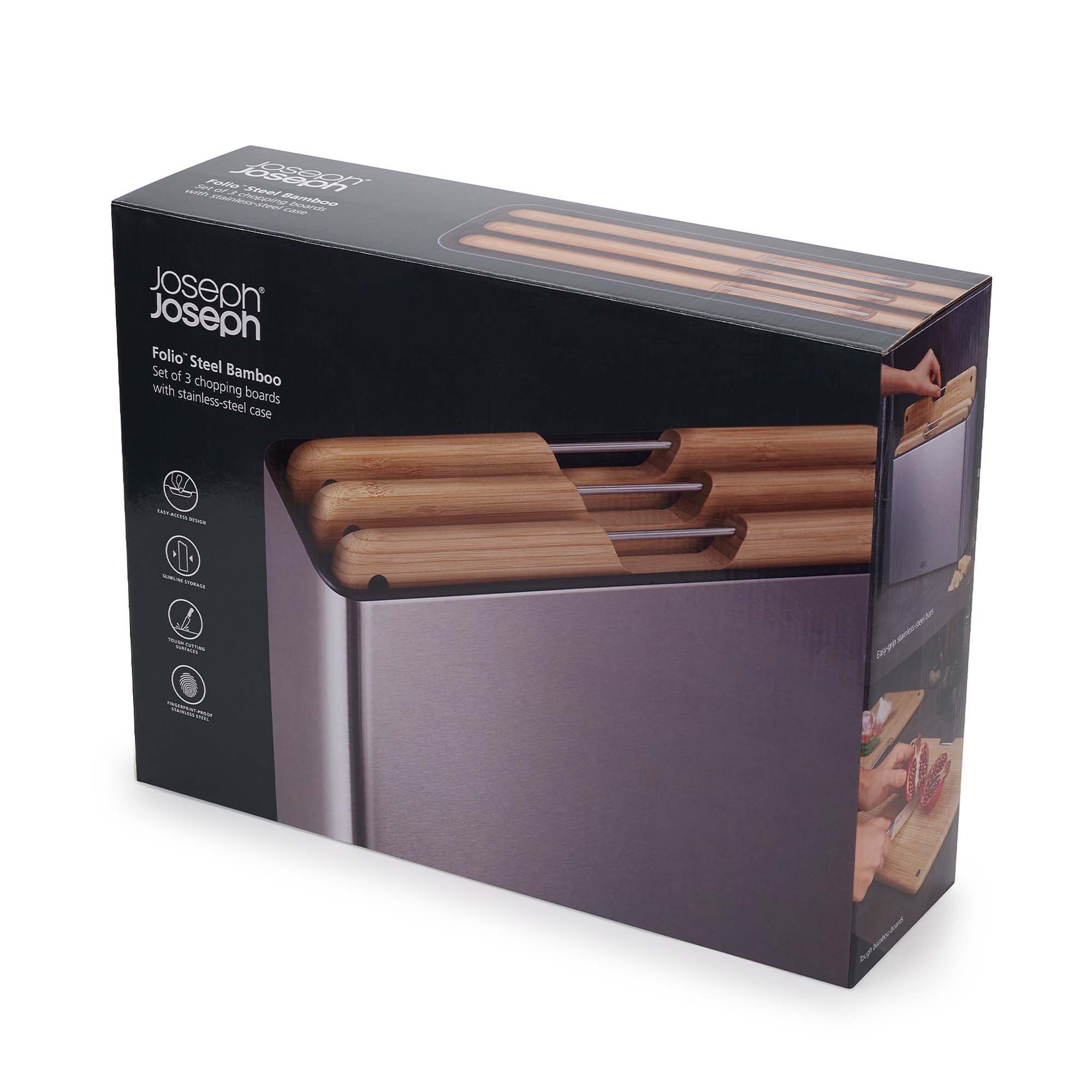 Conjunto de 3 Tábuas de Cortar de Bambu Folio Madeira-6