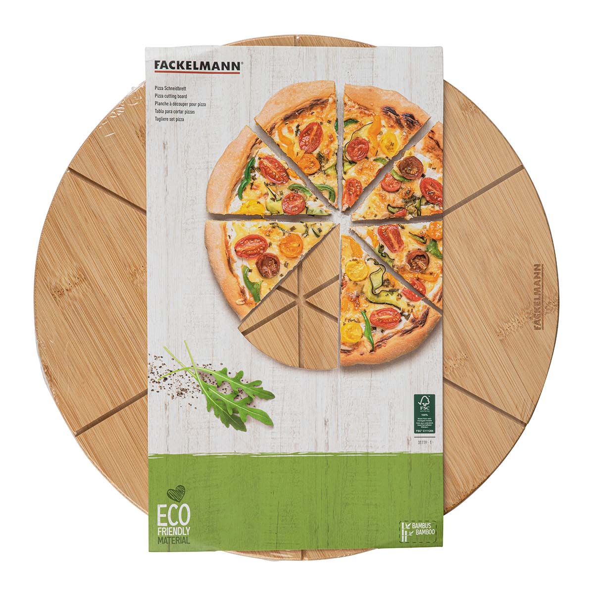 Tabla redonda para cortar pizza Fackelmann Natural-5