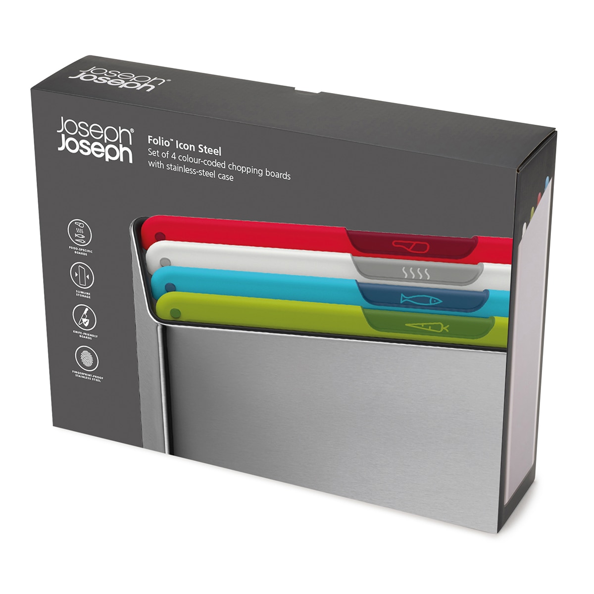 Conjunto de 4 Tábuas de Cortar Folio Icon Aço Inoxidável Aço-11
