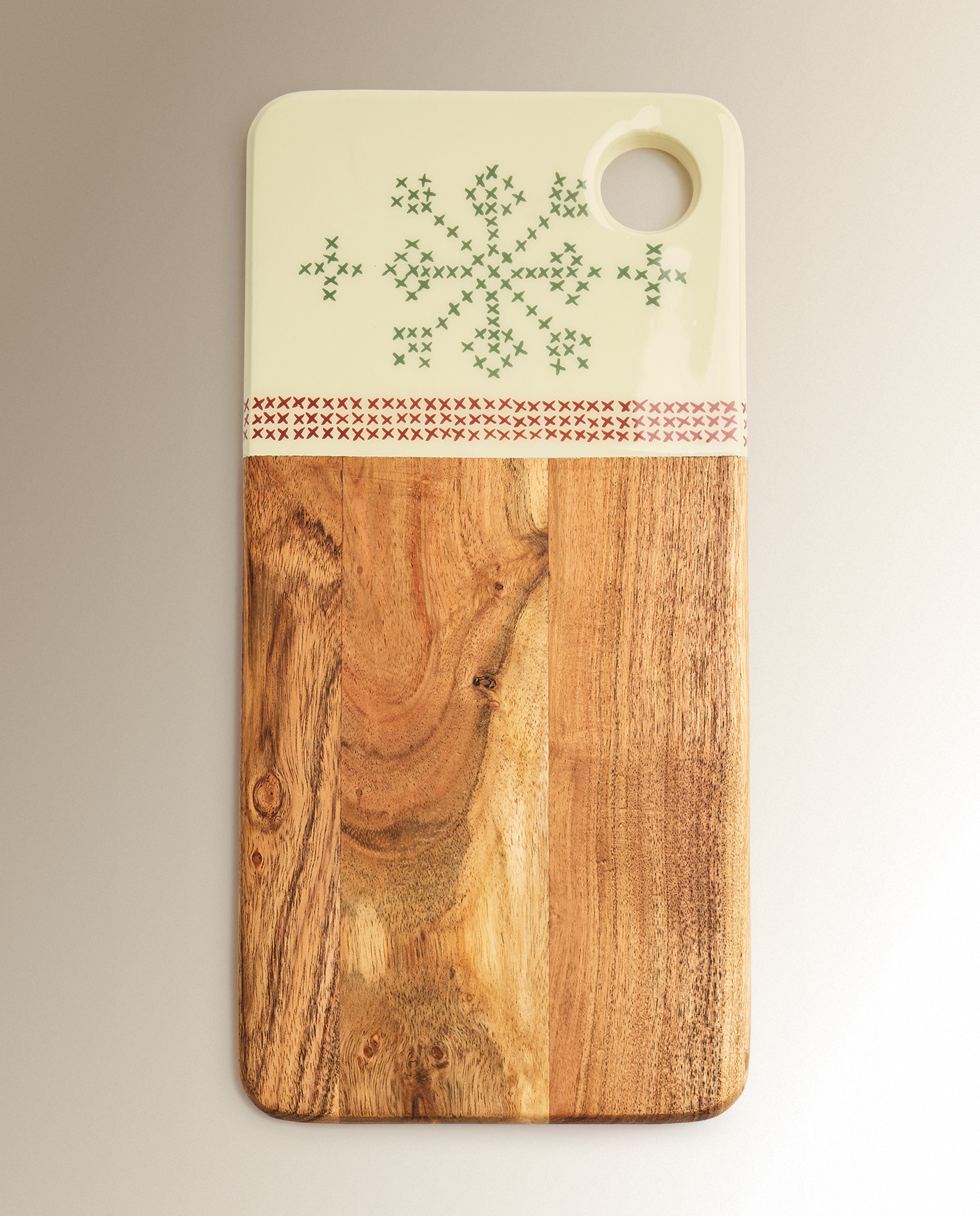 Imagen 0 de Tabla de cortar rectangular esmaltada Alpes Navidad Multicolor