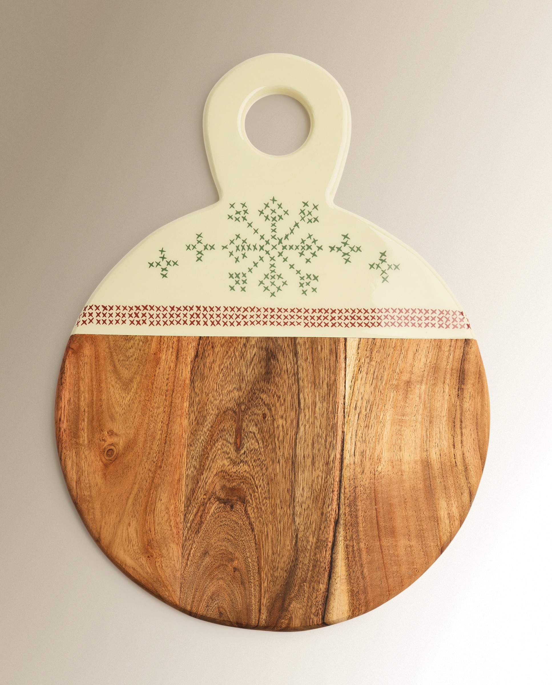 Imagen 0 de Tabla de cortar redonda esmaltada Alpes Navidad Multicolor
