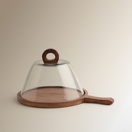 Quesera con base de madera de acacia Aliño