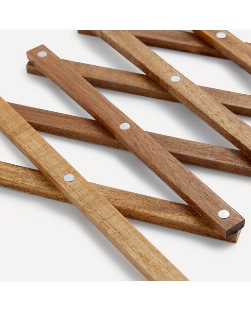 Salvamantel extensible de madera de acacia El Corte Inglés - Natural Natural-3