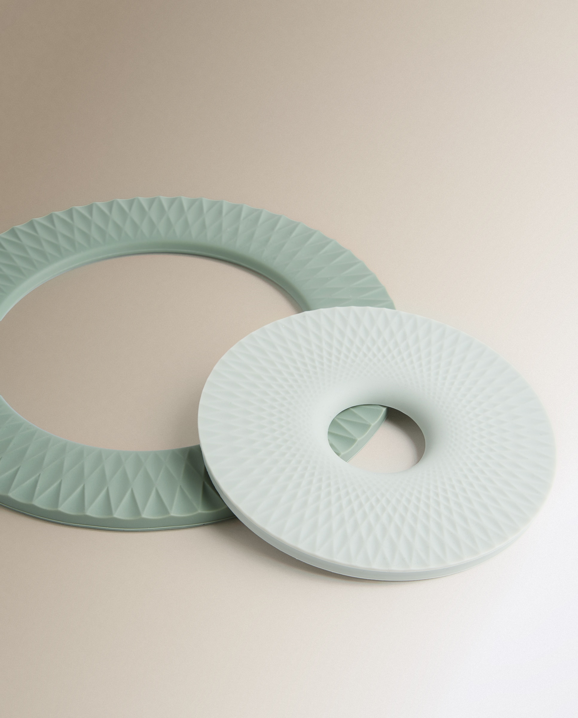 Conjunto de 2 bases duplas de silicone Multicolor-2