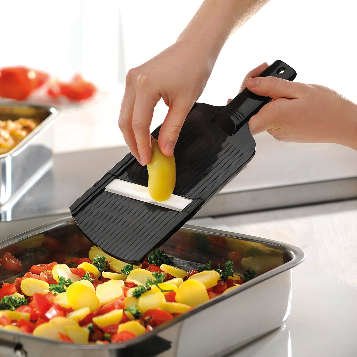 Cortador de legumes de cerâmica Tálio Gefu Preto-4