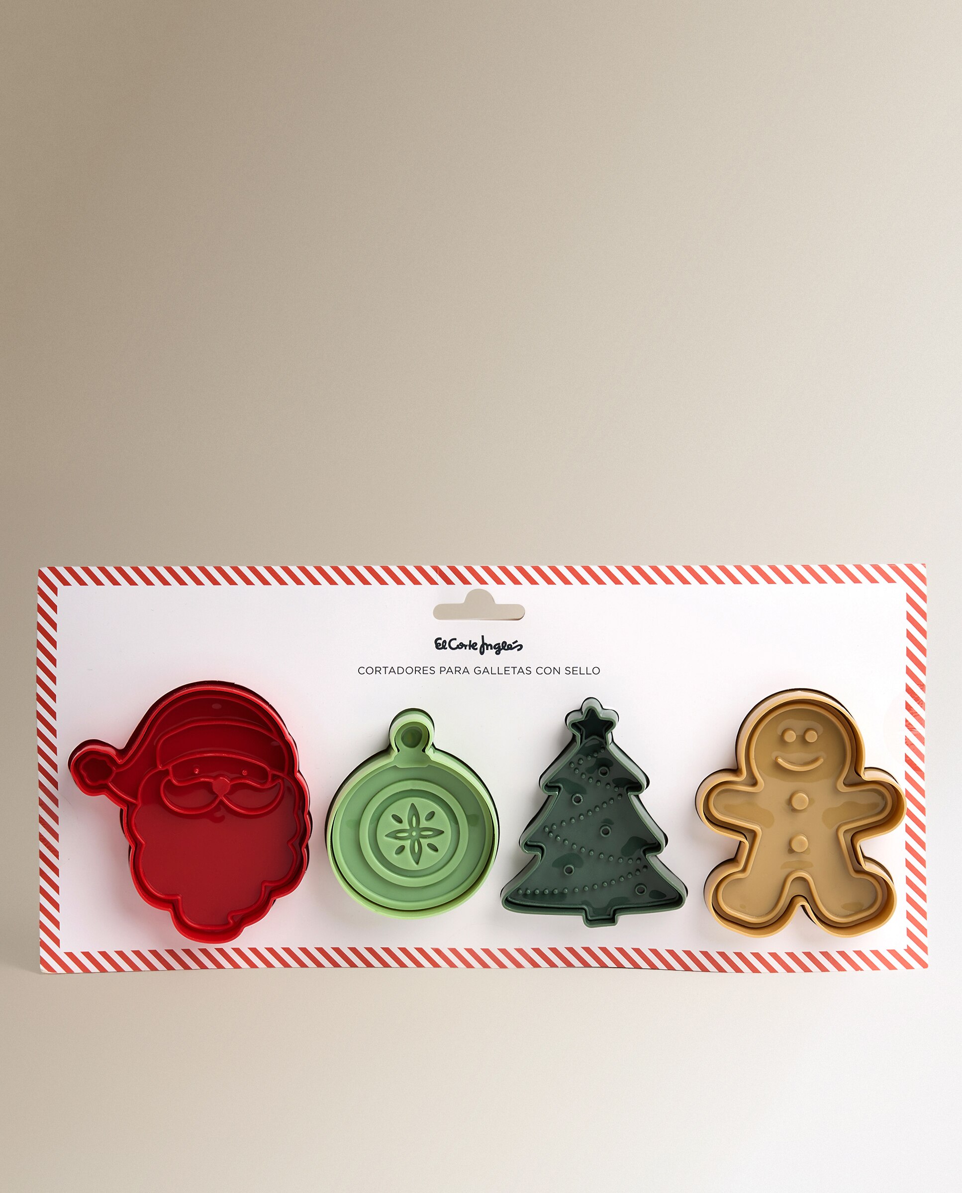Imagen 3 de Set de 4 cortadores Papá Noel Navidad - Multicolor Multicolor