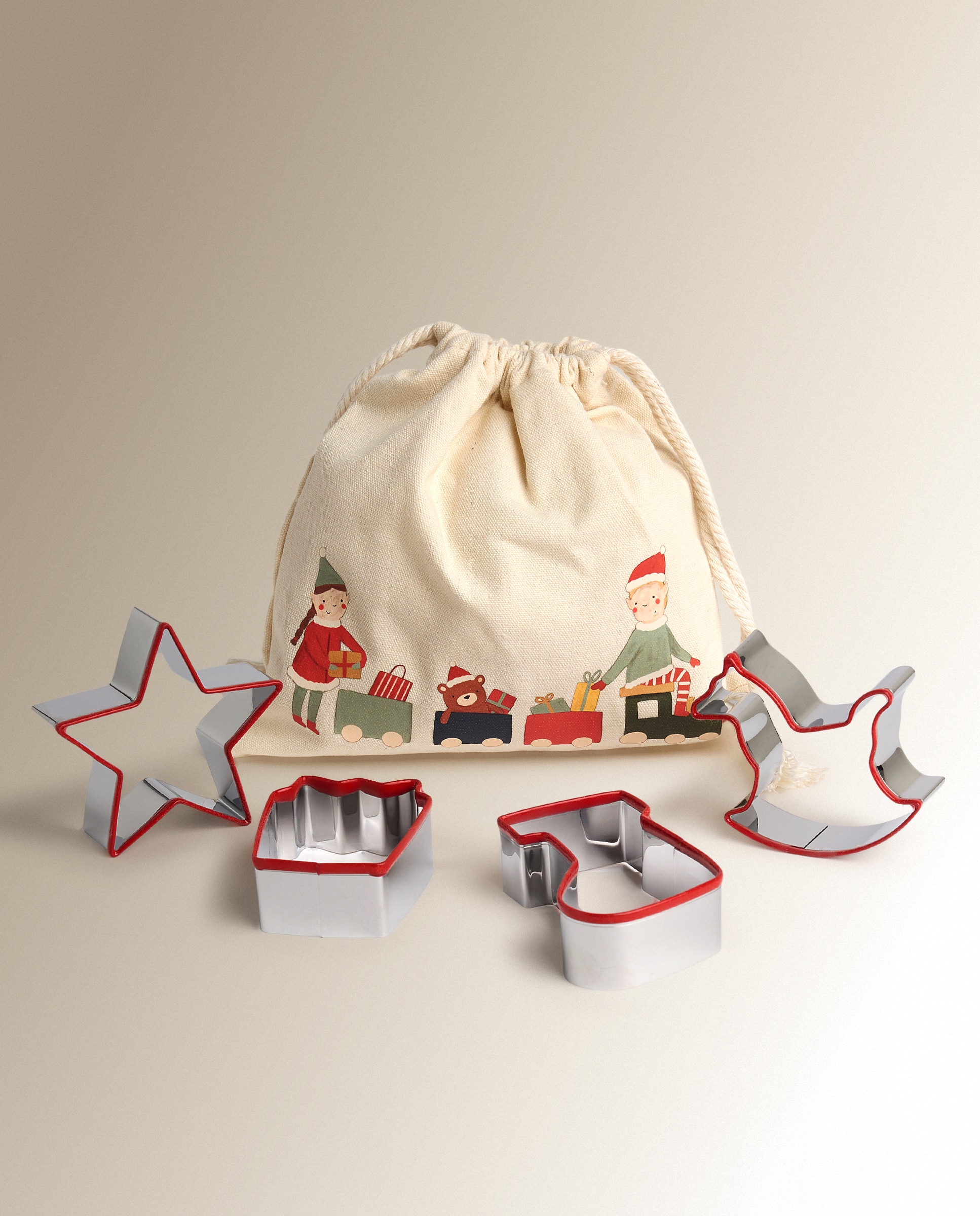 Imagem 0 de Conjunto de 4 Cortadores em Saco Mini Xmas Natal