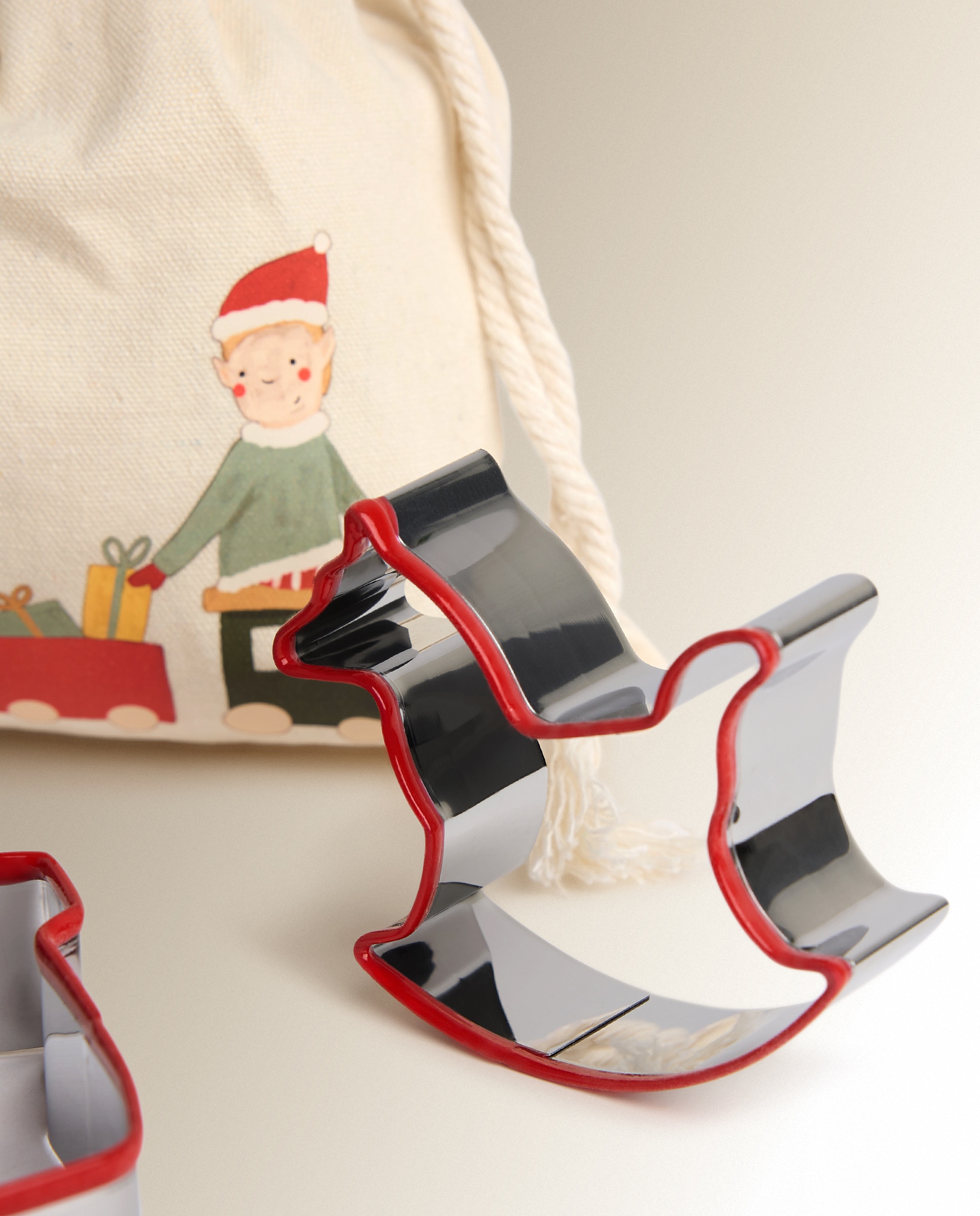 Conjunto de 4 Cortadores em Saco Mini Xmas Natal Multicolor-3