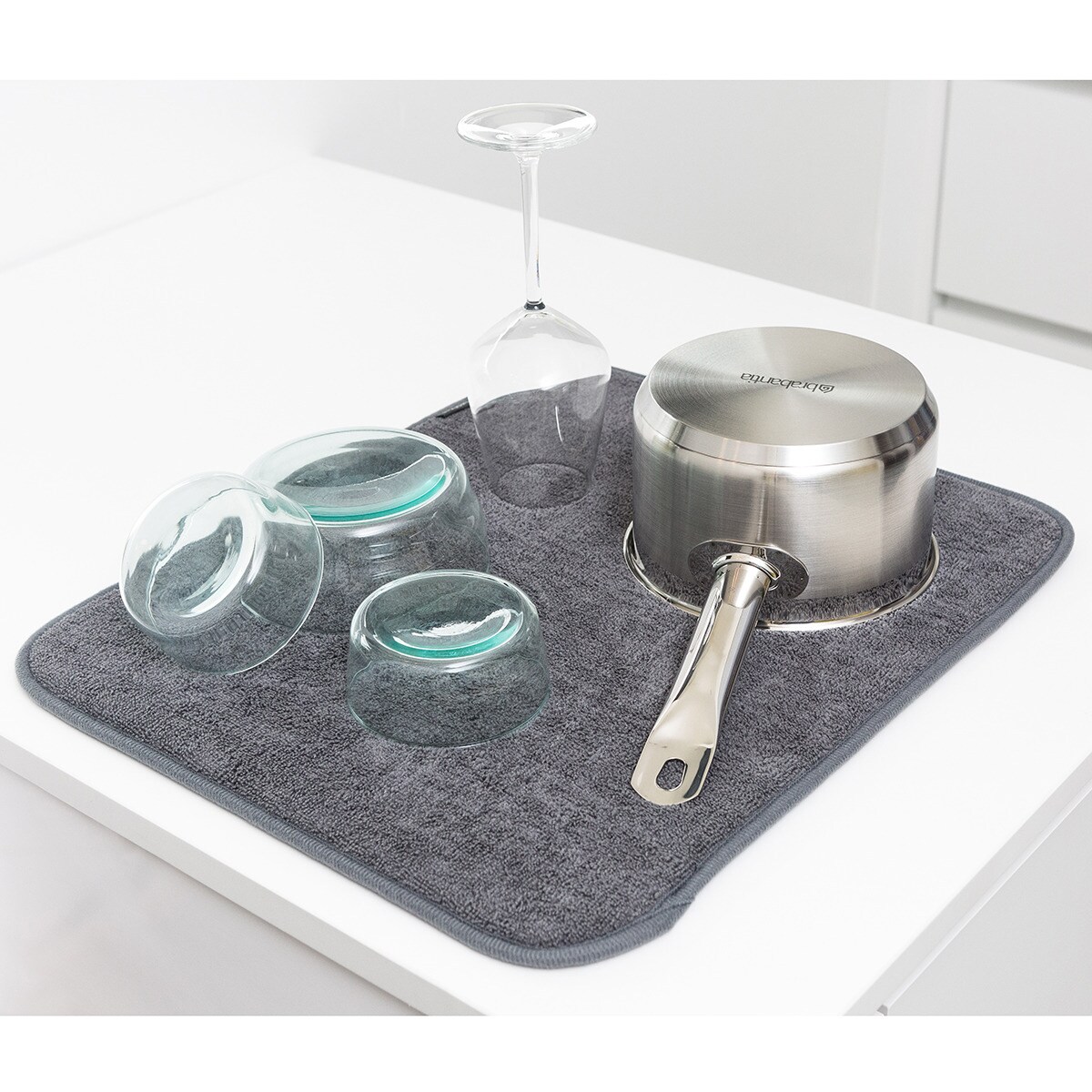 Escorredor de microfibra Sink Side Brabantia Cinzento-escuro-2