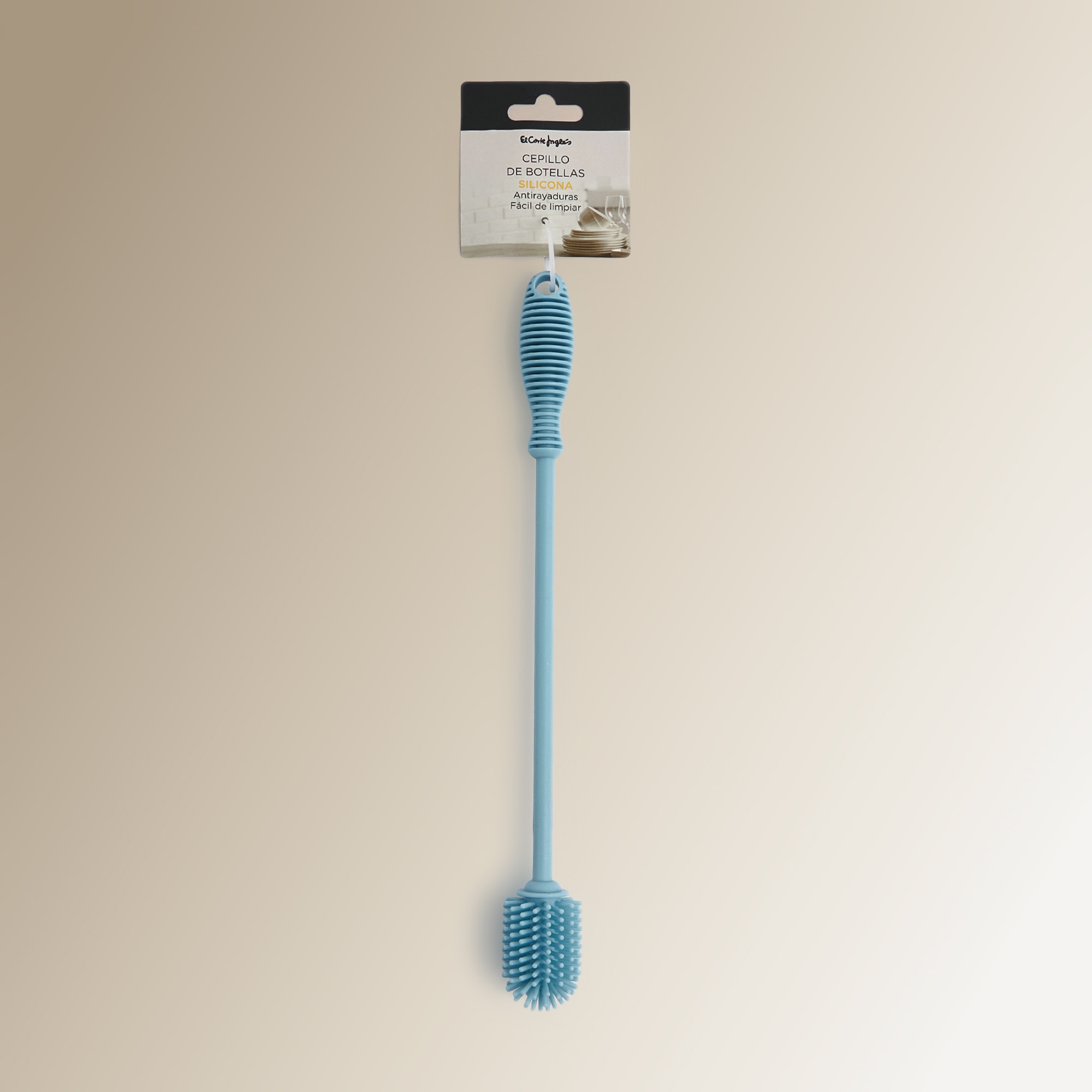 Escova de silicone para limpar garrafas Cinzento-3