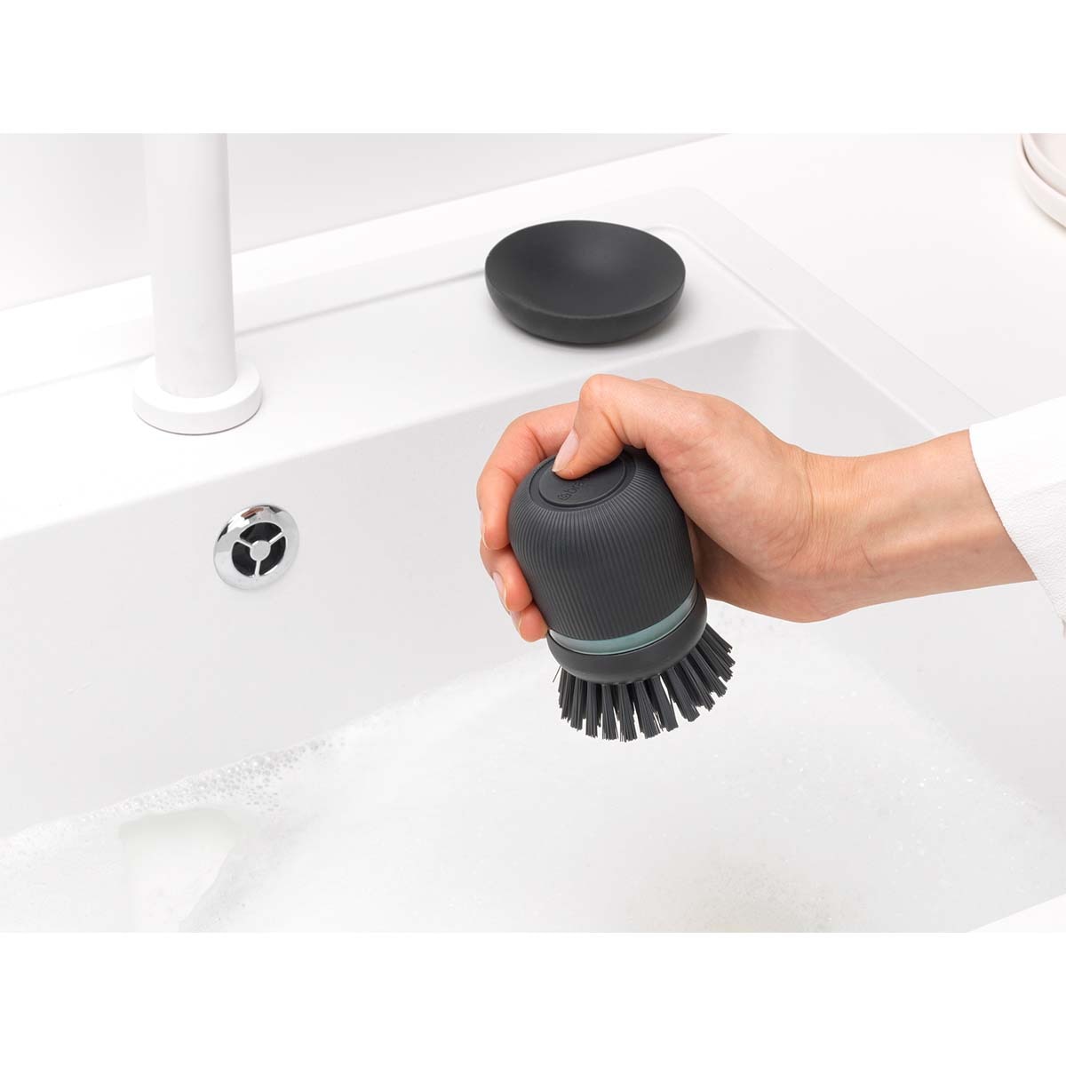 Escova com Dispensador de Sabão SinkSide Cinzento-escuro-10