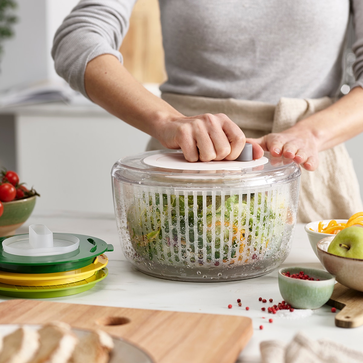 Centrifugadora de saladas Multi-Prep™ Transparente-18