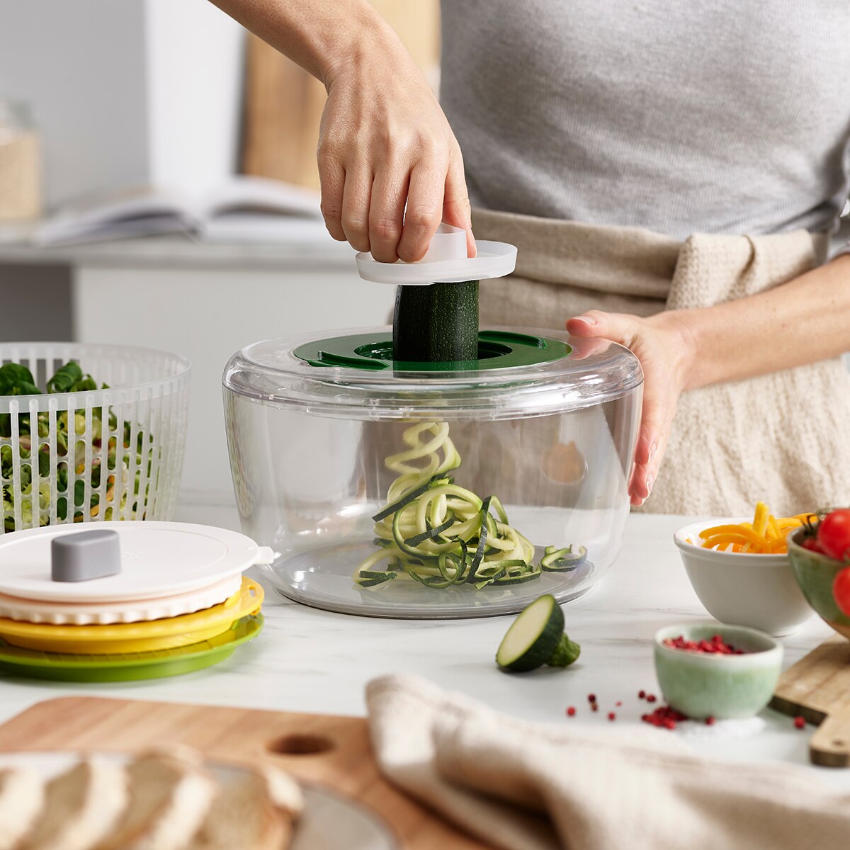 Centrifugadora de saladas Multi-Prep™ Transparente-24