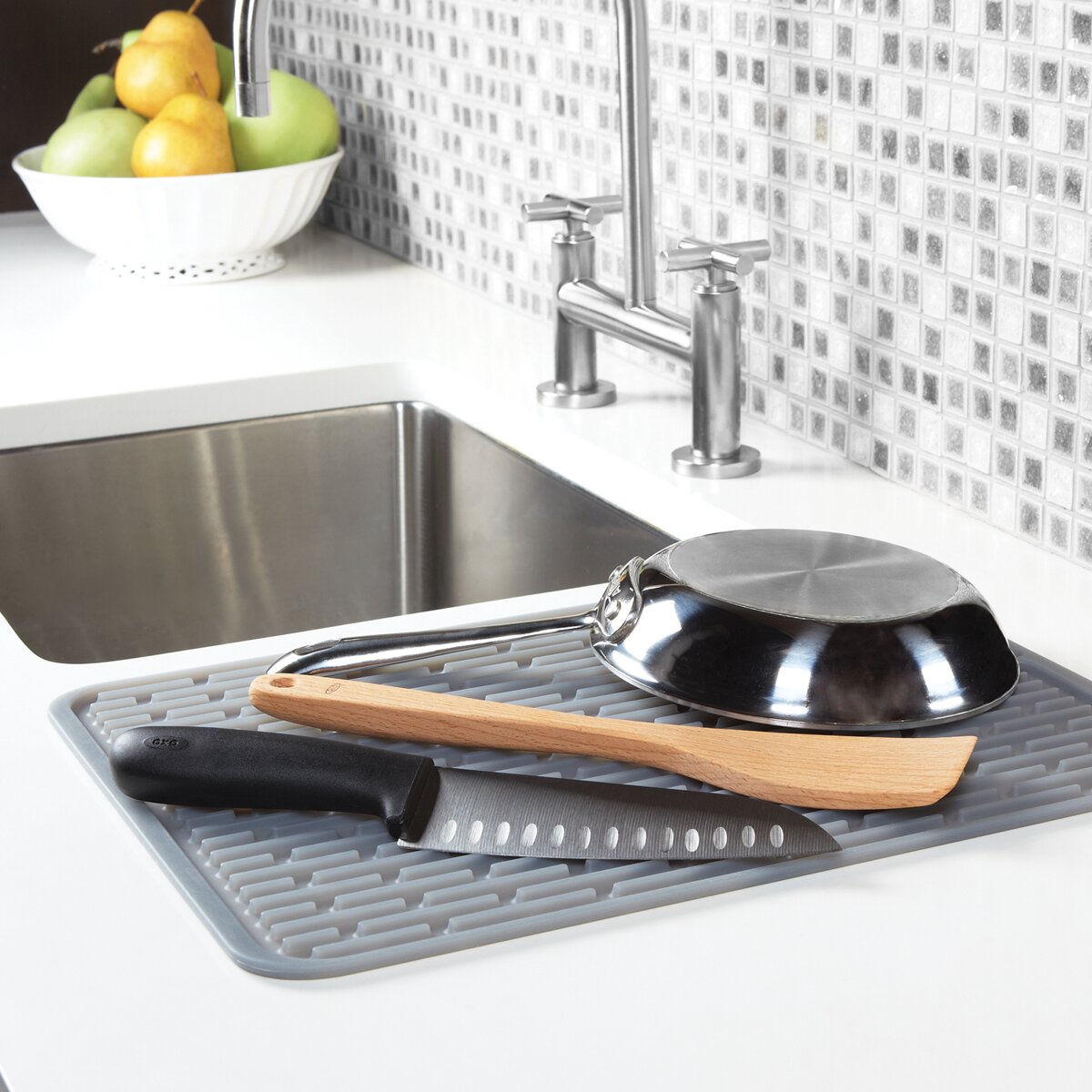 Tapete escorredor Good Grips Oxo Cinzento-3