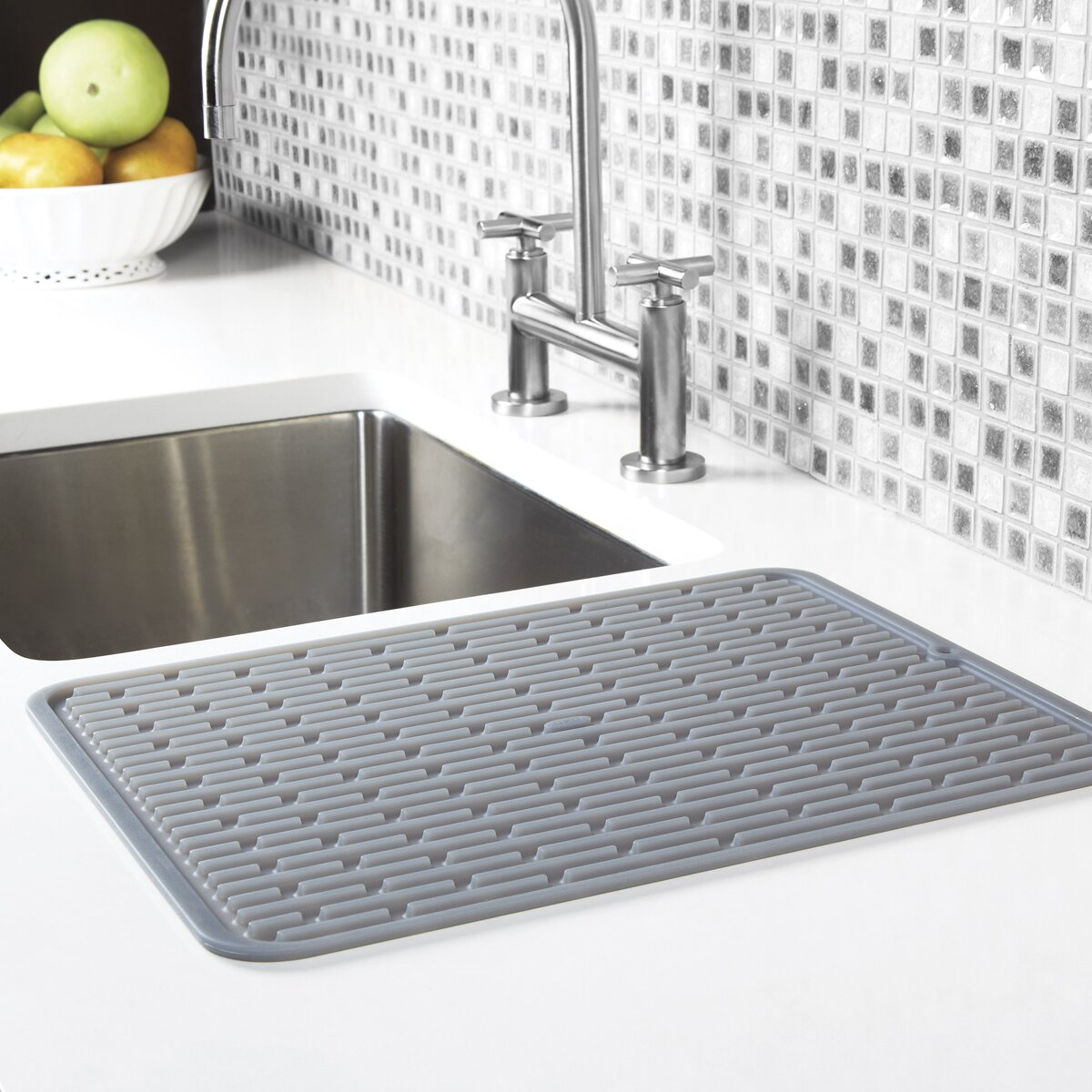 Tapete escorredor Good Grips Oxo Cinzento-5