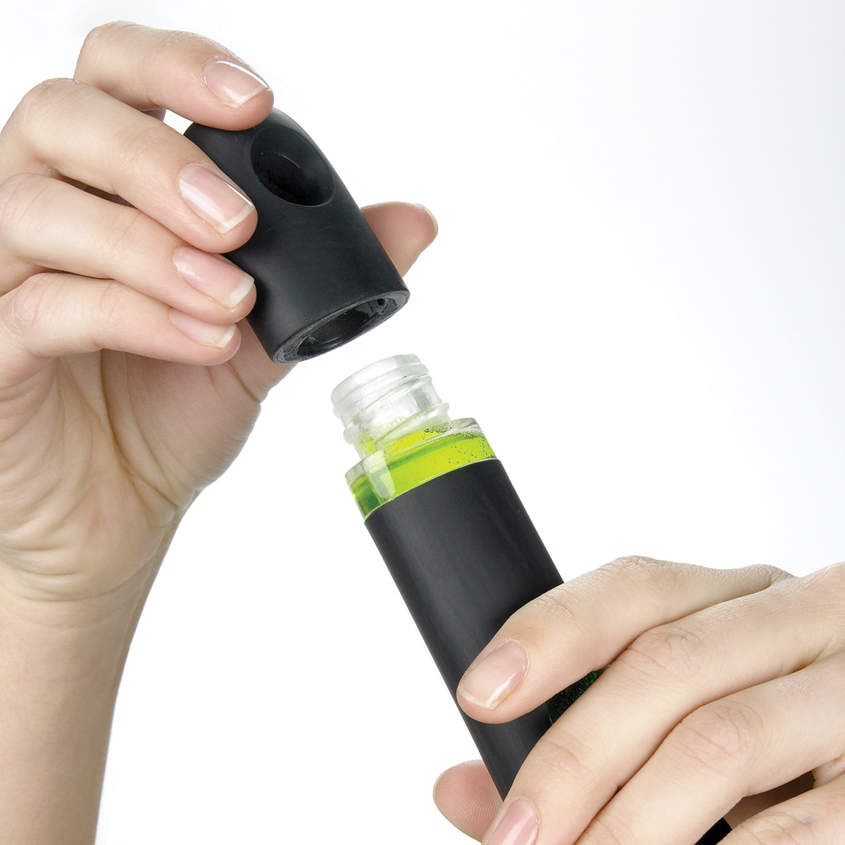 Escova tipo esfregão para pratos com cabo e dispensador Oxo Preto-2