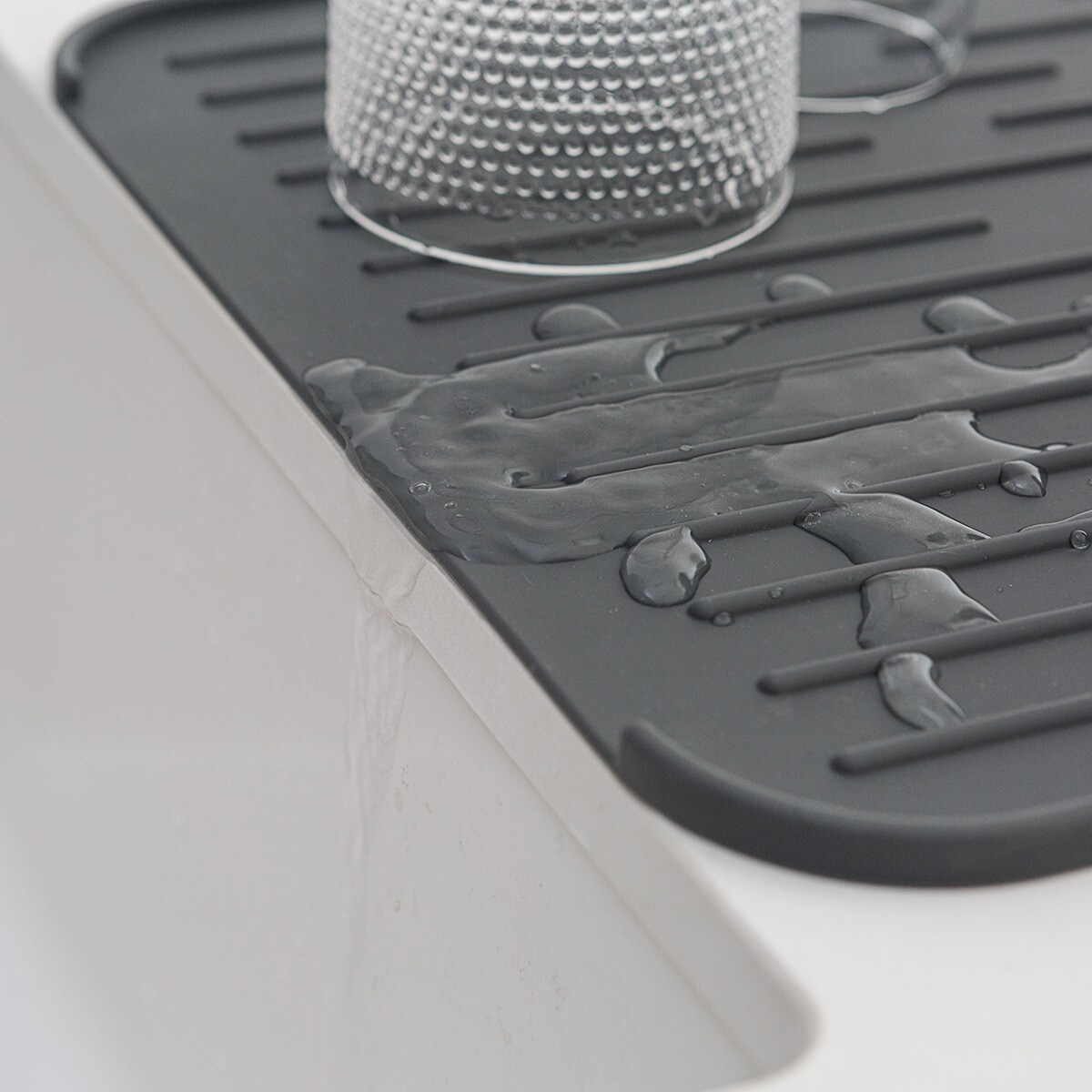 Tapete escorredor de silicone Sink Side Brabantia Cinzento-escuro-3