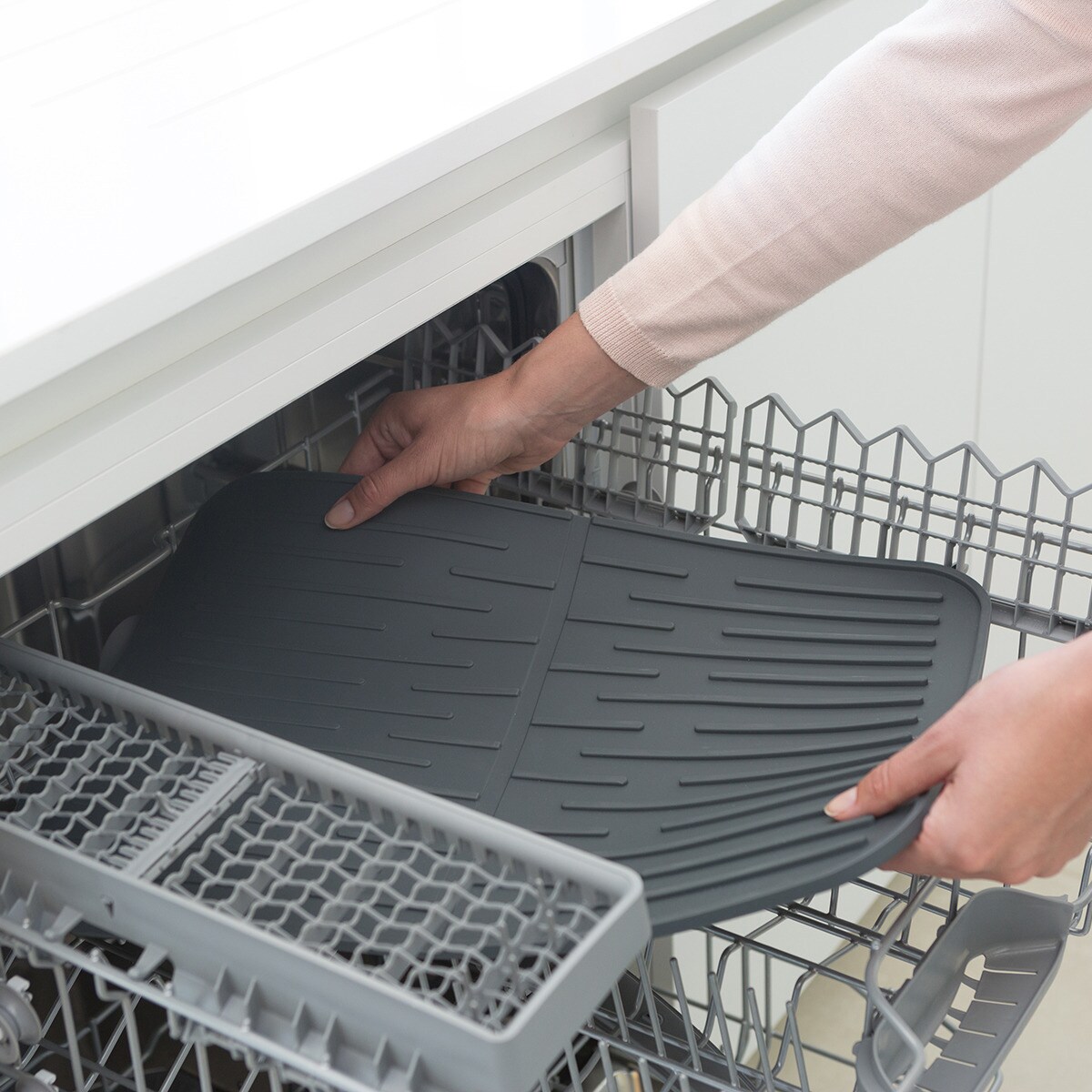 Tapete escorredor de silicone Sink Side Brabantia Cinzento-escuro-4