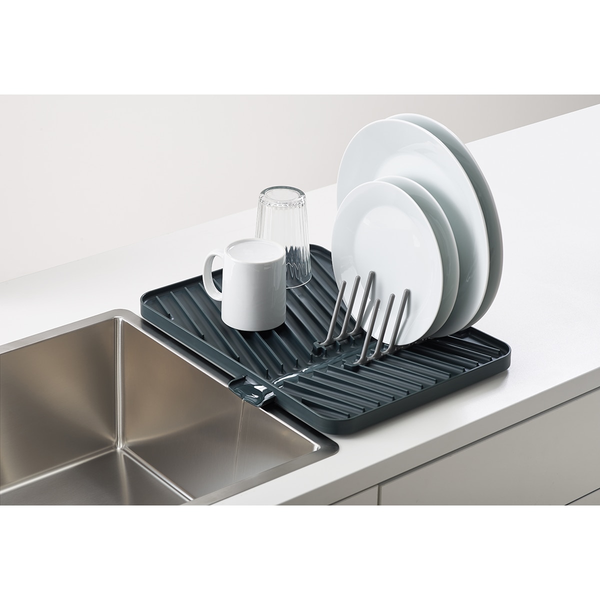 Escorredor Flip Up Cinzento-2