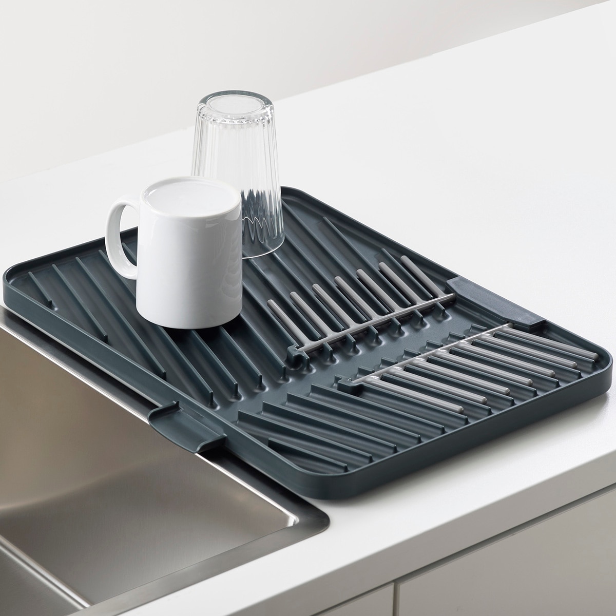 Escorredor Flip Up Cinzento-4