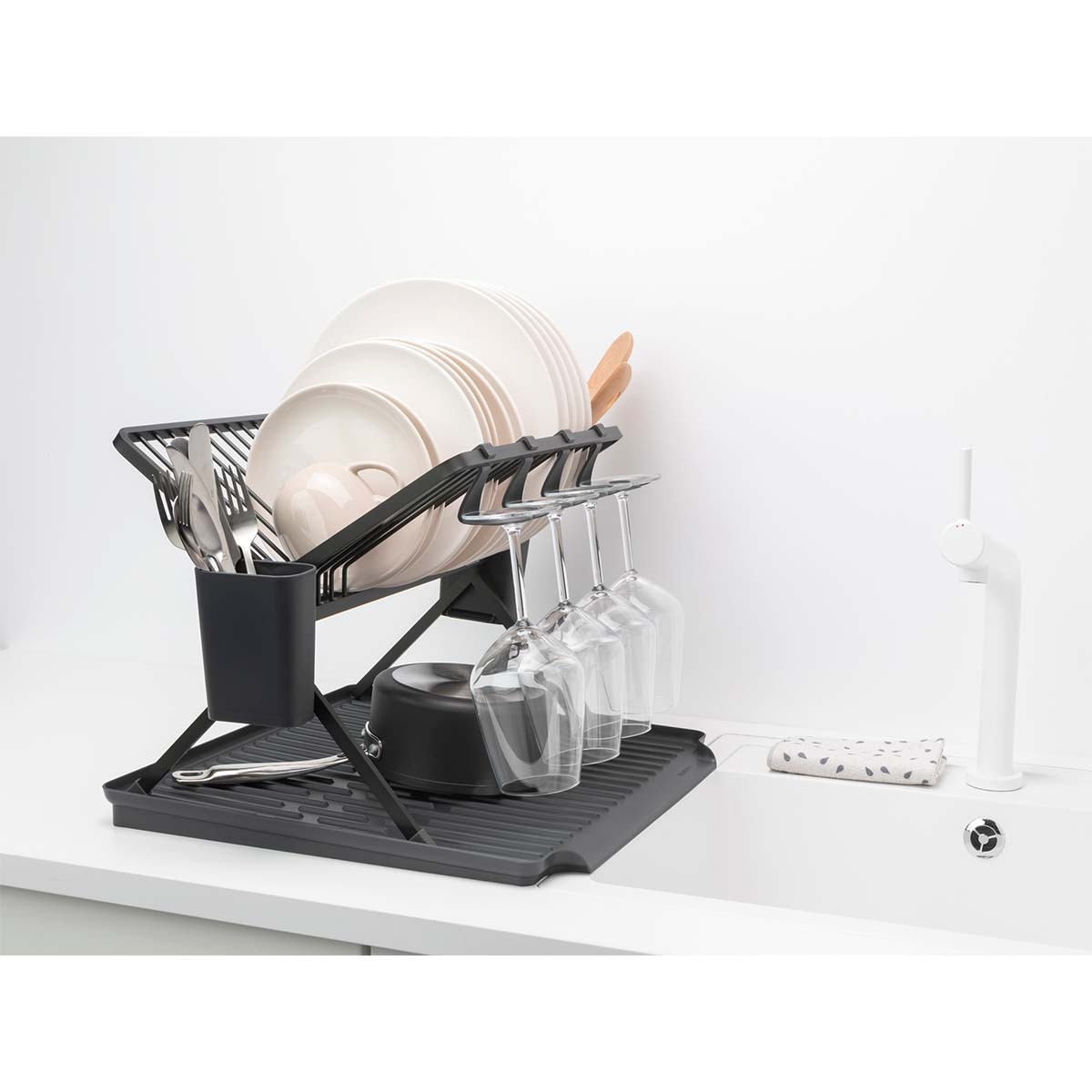 Escorredor de Loiça Dobrável SinkSide Cinzento-escuro-14