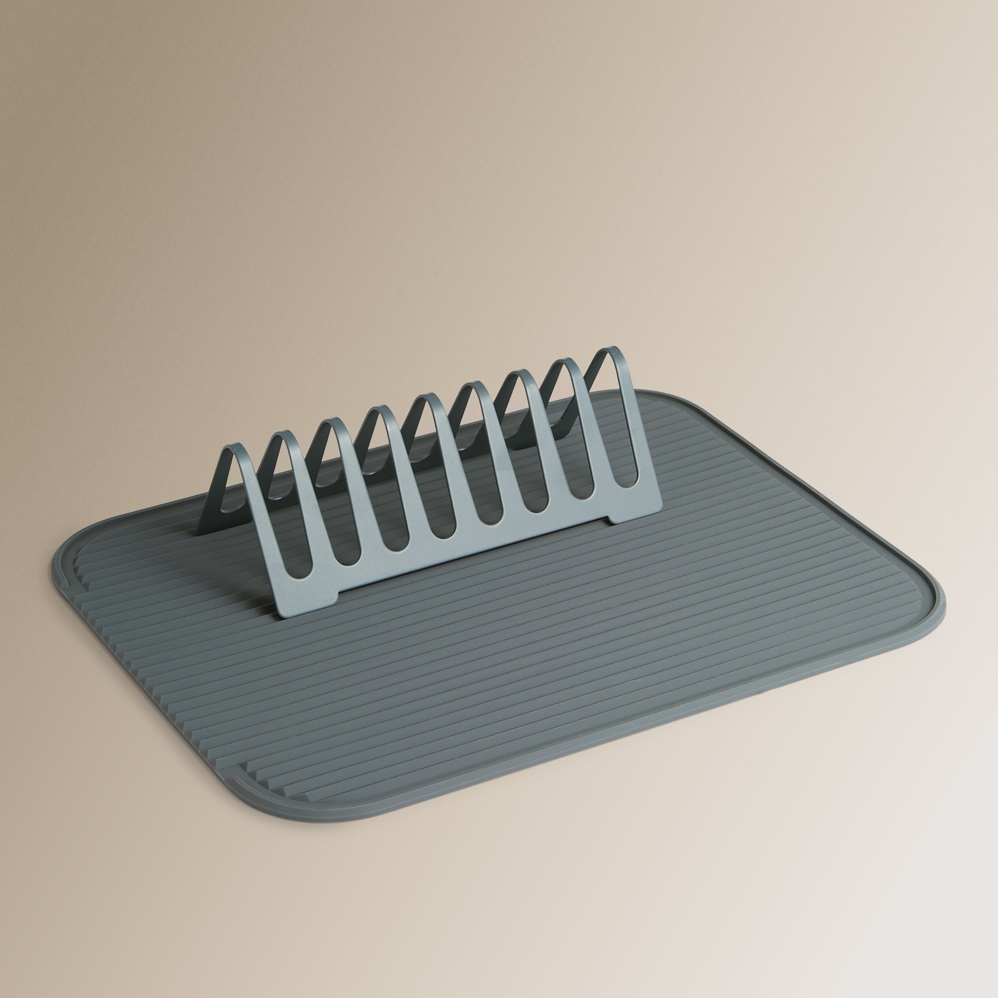 Escorredor de Loiça de Silicone Azul / Cinzento-2