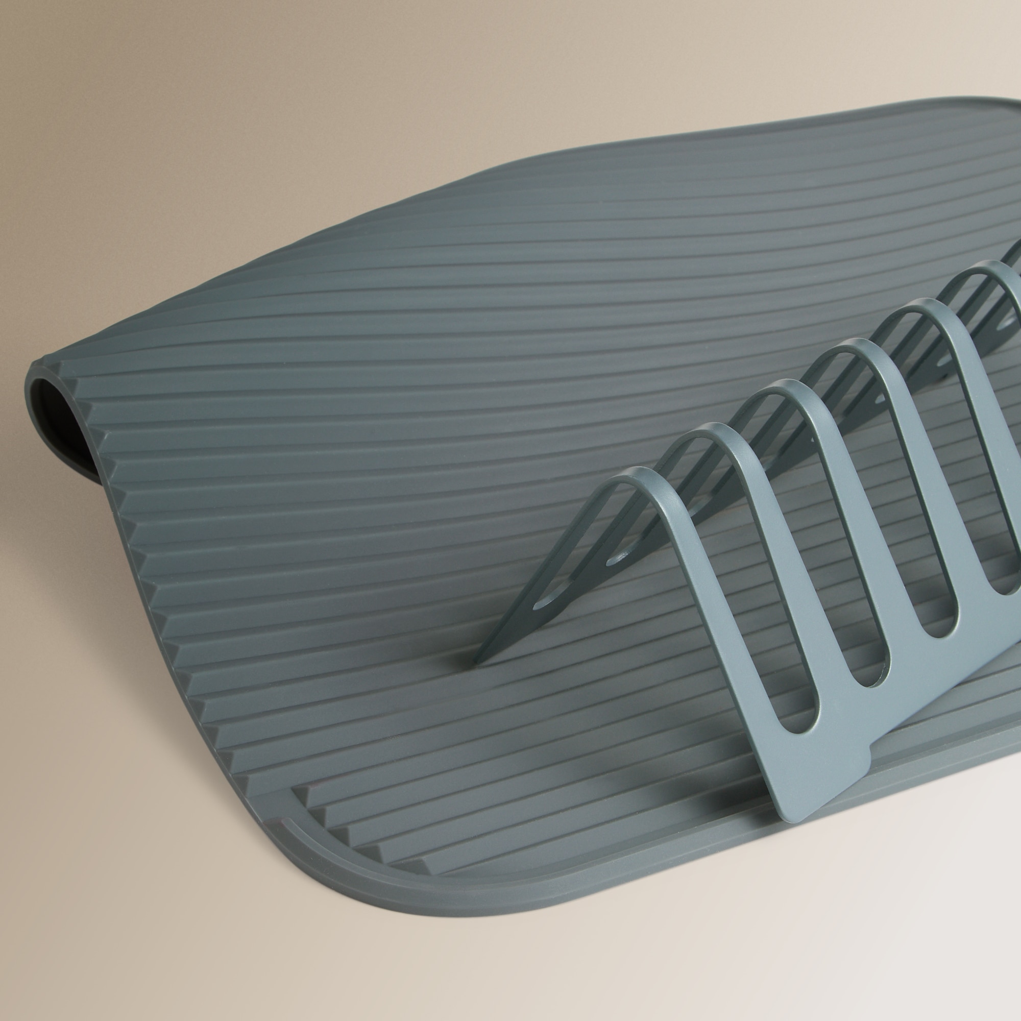 Escorredor de Loiça de Silicone Azul / Cinzento-3