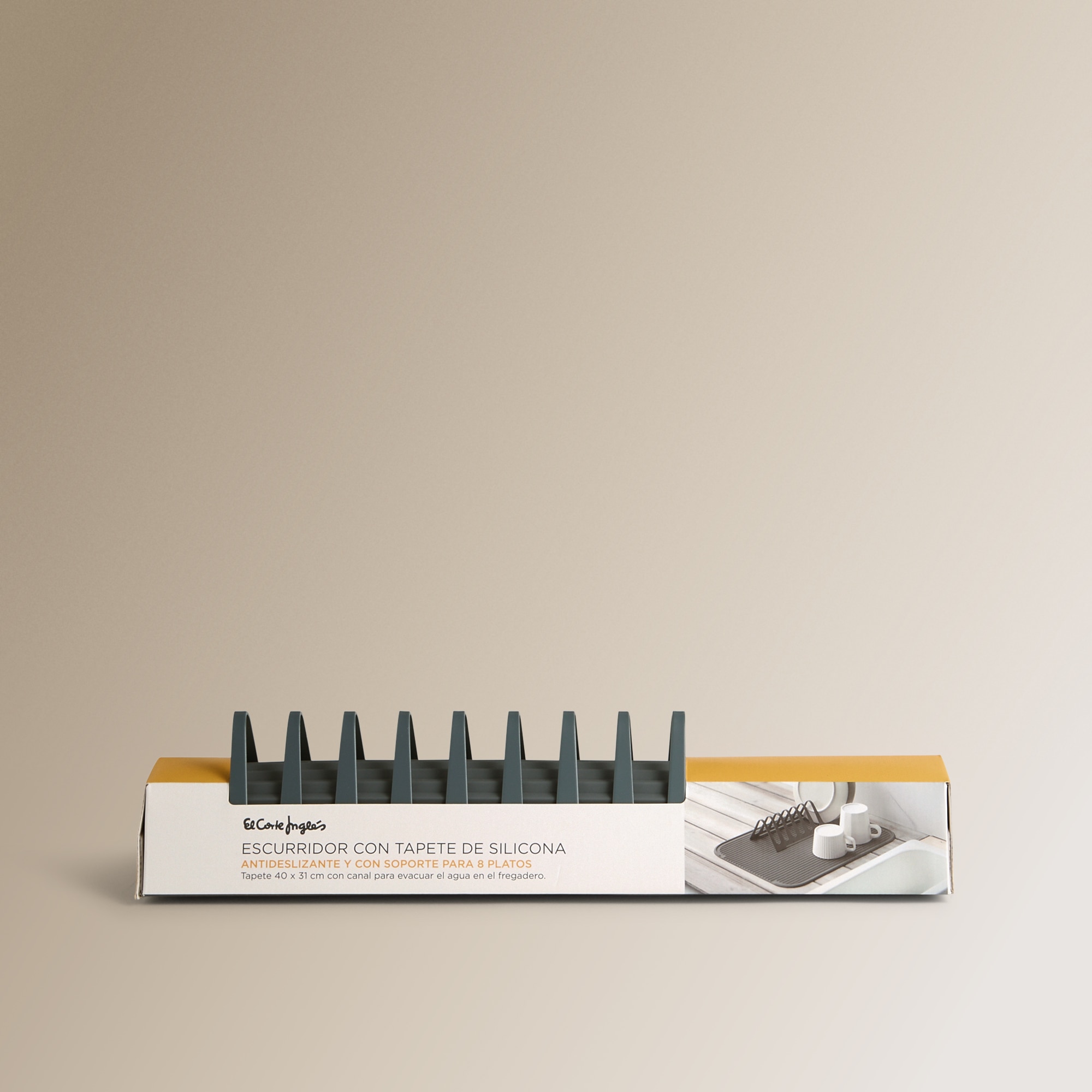 Escorredor de Loiça de Silicone Azul / Cinzento-4