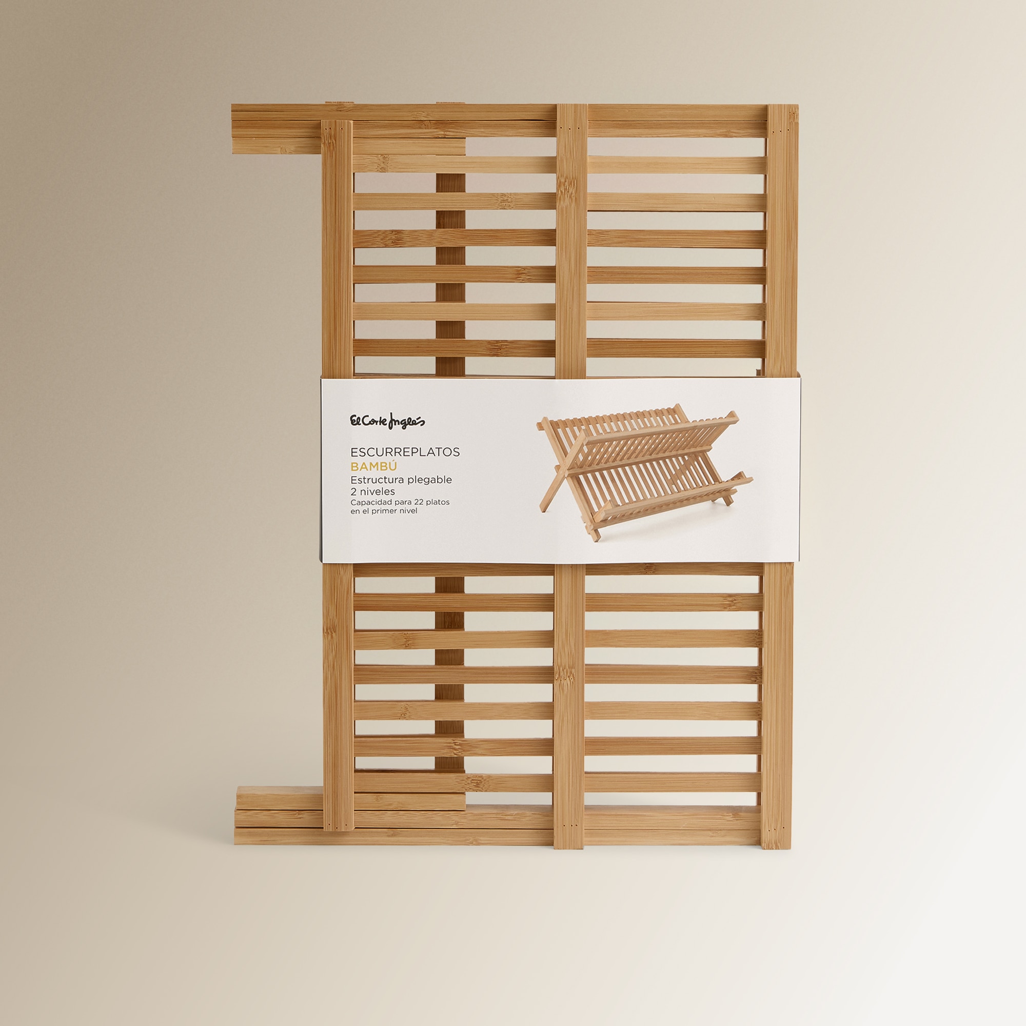 Escorredor de Loiça de Bambú Natural-4