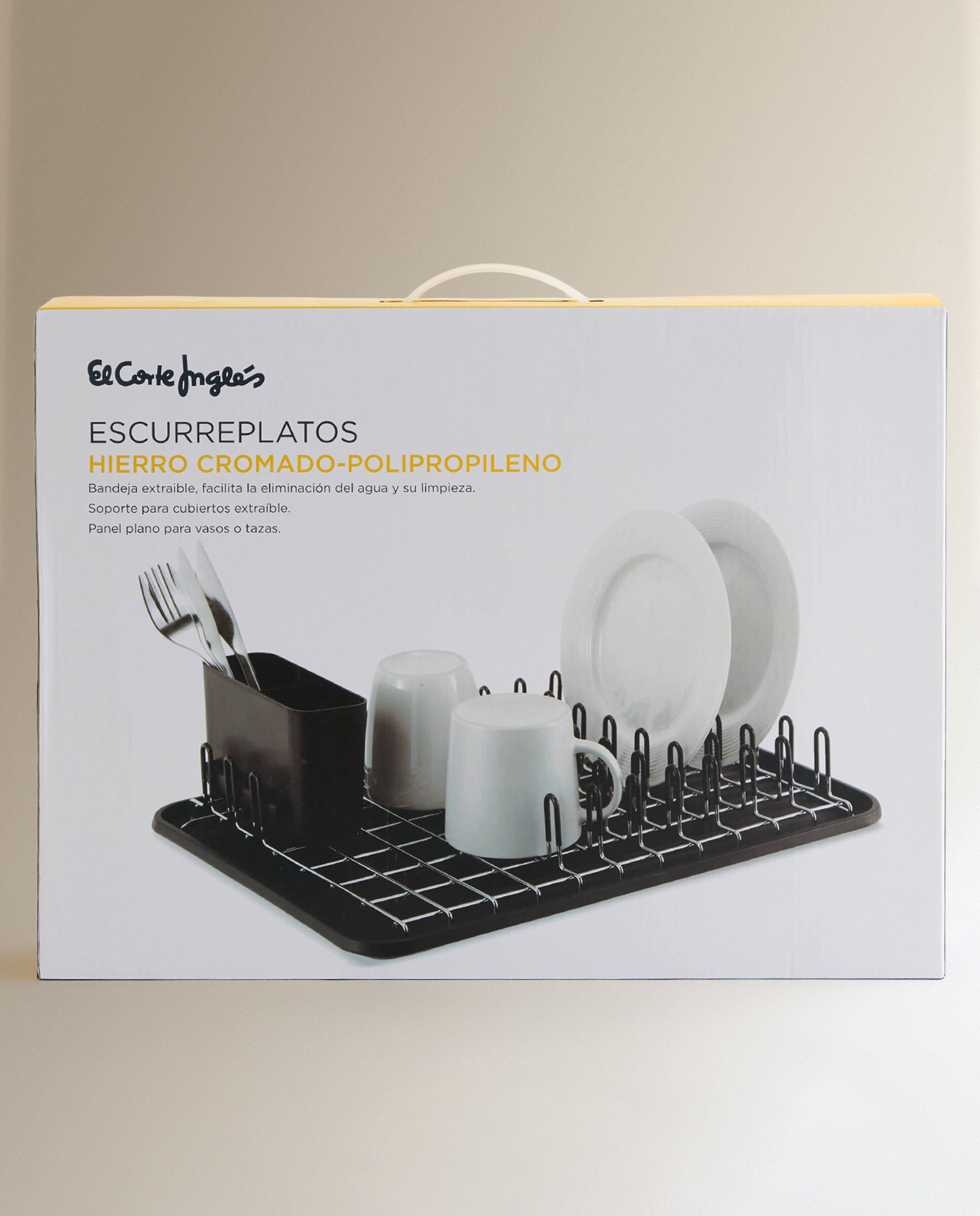 Escorredor de Pratos com Suporte para Talheres Preto-4