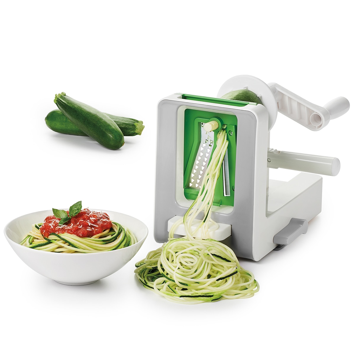 Ralador em espiral de mesa Spiralizer Oxo Branco-3