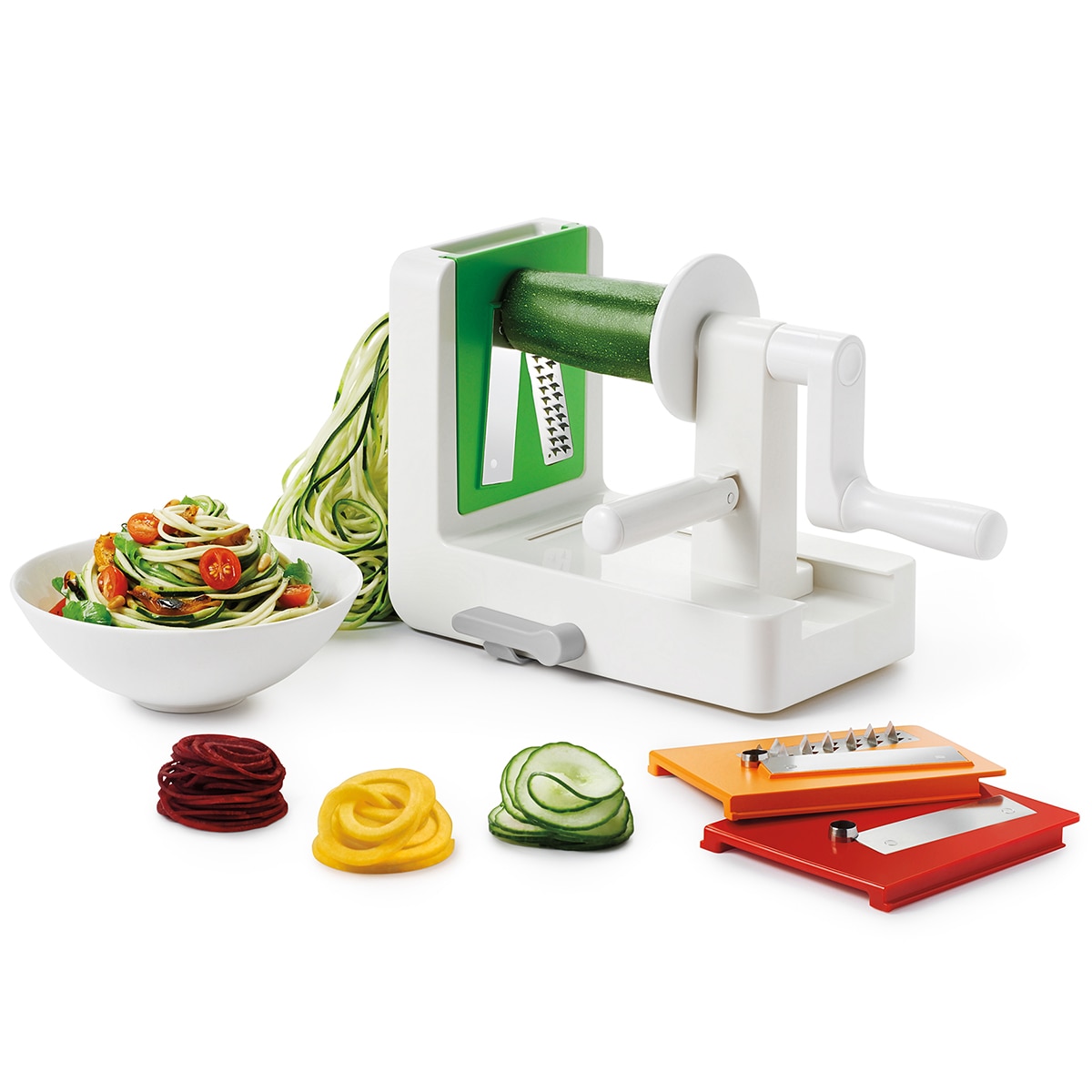 Ralador em espiral de mesa Spiralizer Oxo Branco-6