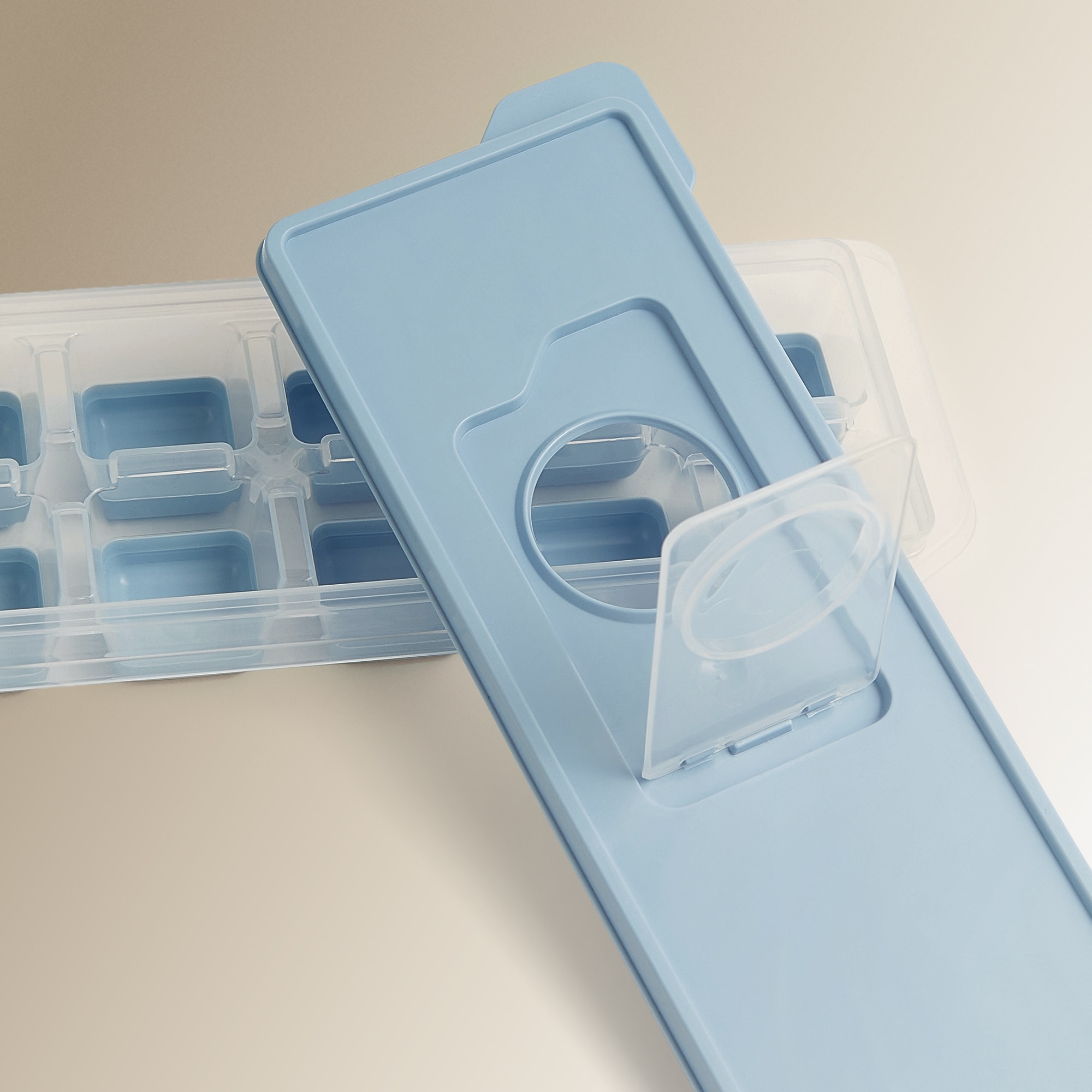 Molde de Cubos de Gelo com Tampa Azul-3
