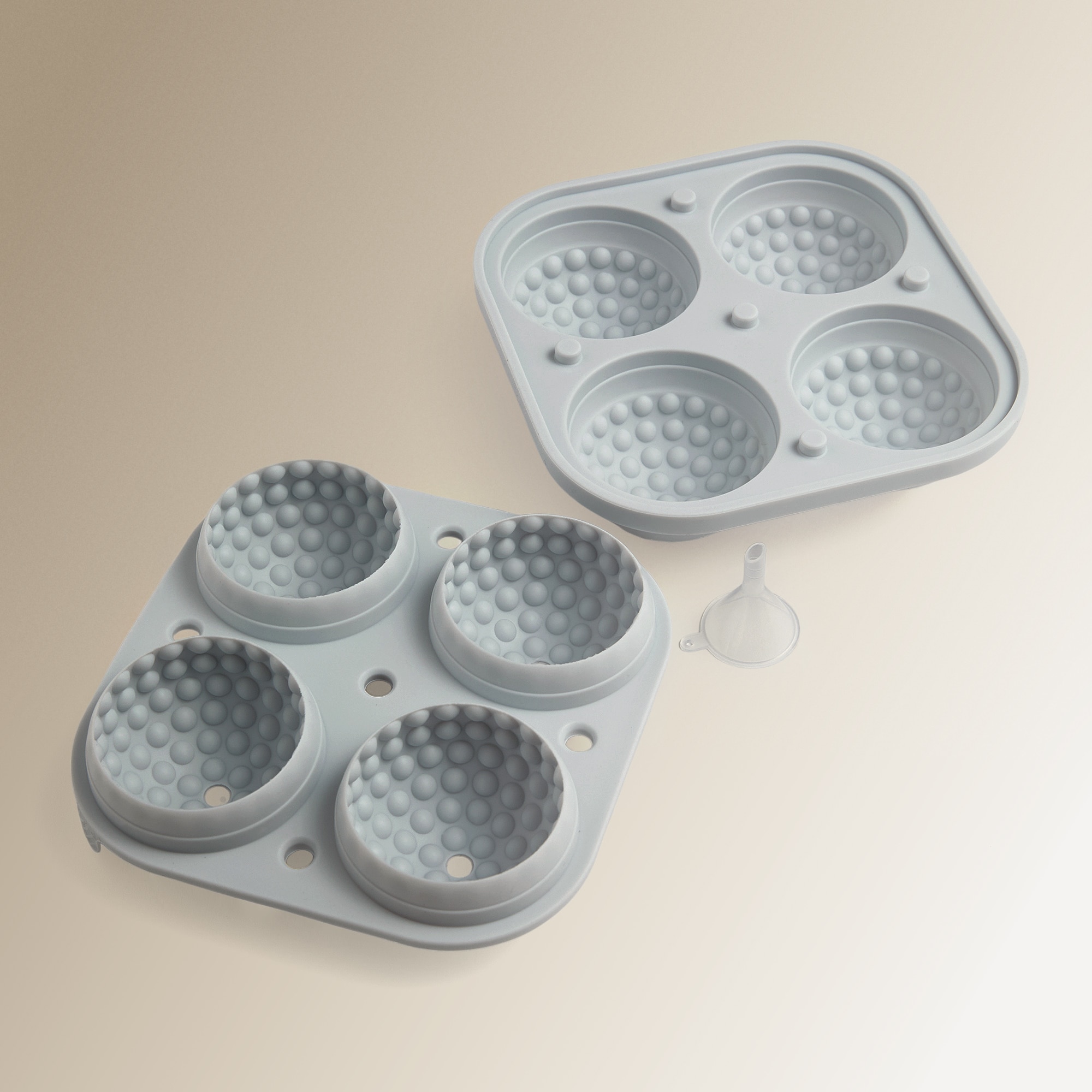 Molde de Silicone de 4 Pedras de Gelo Golf XL Preto-2