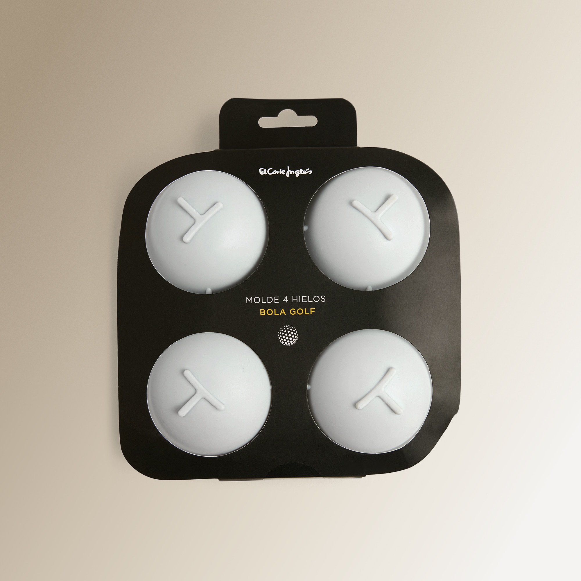 Molde de Silicone de 4 Pedras de Gelo Golf XL Preto-4